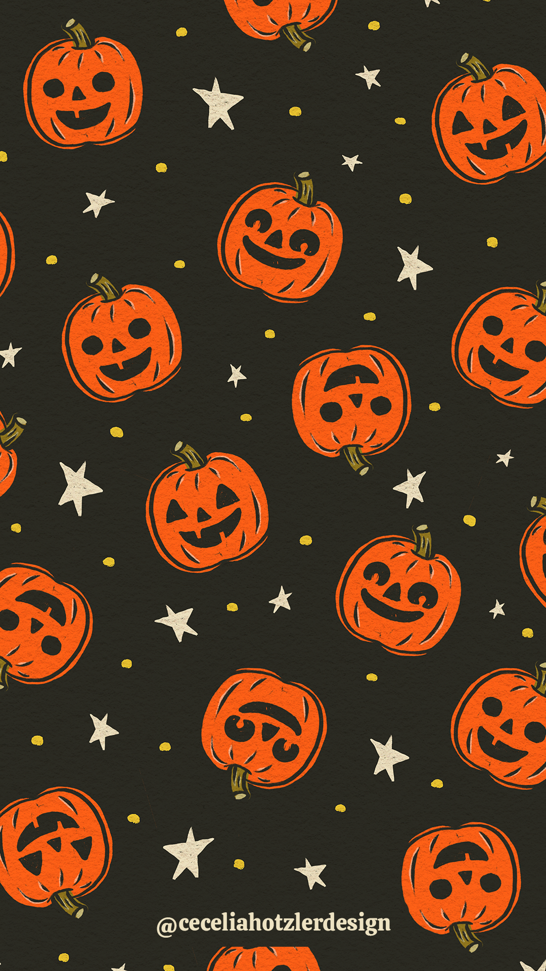 FREE downloadable, hand-drawn lock screen wallpaper for iPhone or Android by Cecelia Hotzler of Cecelia Hotzler Design.