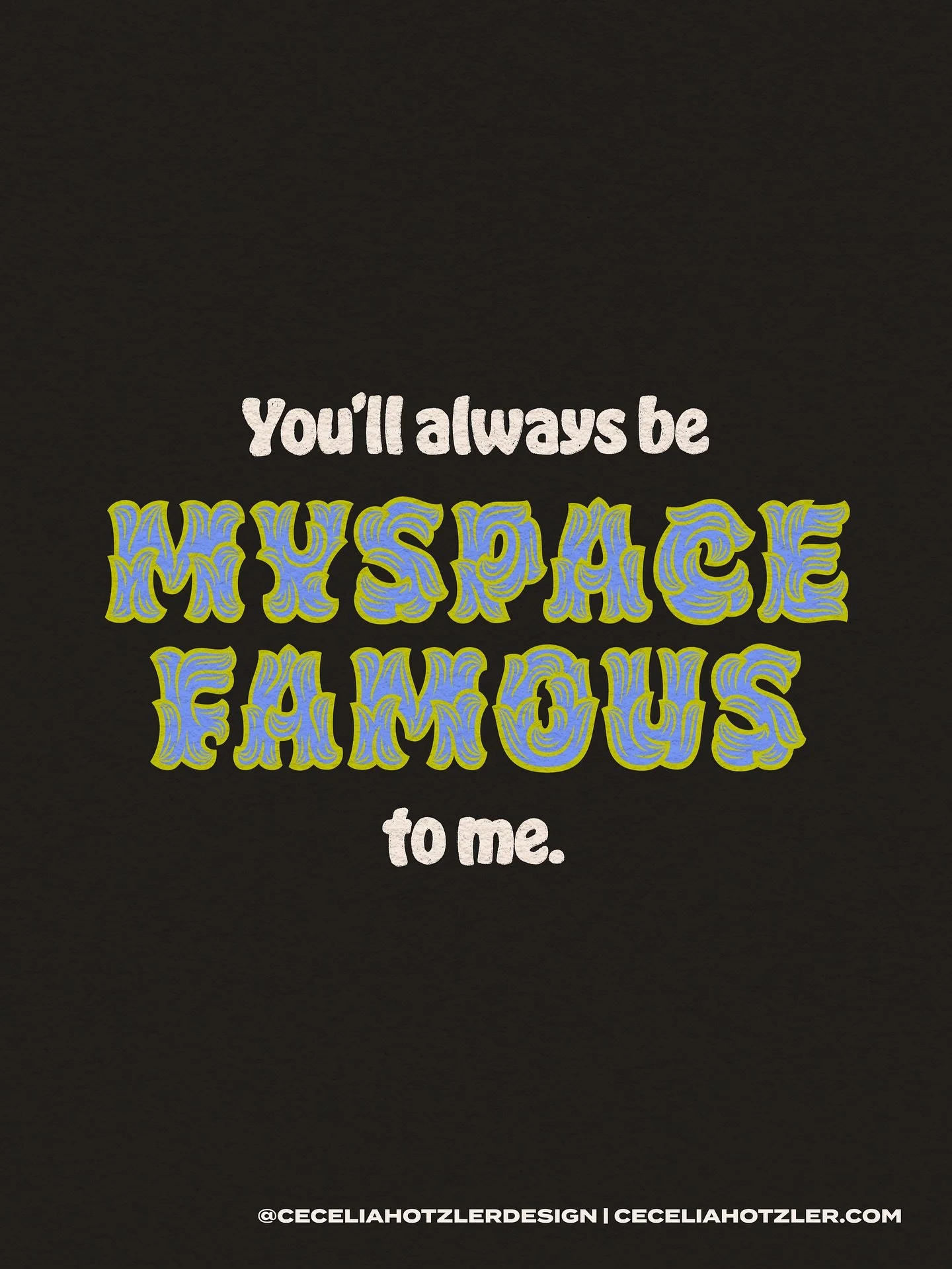 you&rsquo;ll always be myspace famous to me 🩷 feeling a lil nostalgic today for myspace. wish i could spend sometime coding a new layout and giving away way too much personal info via my bio. ✨

digital art | digital drawing | digital illustration |