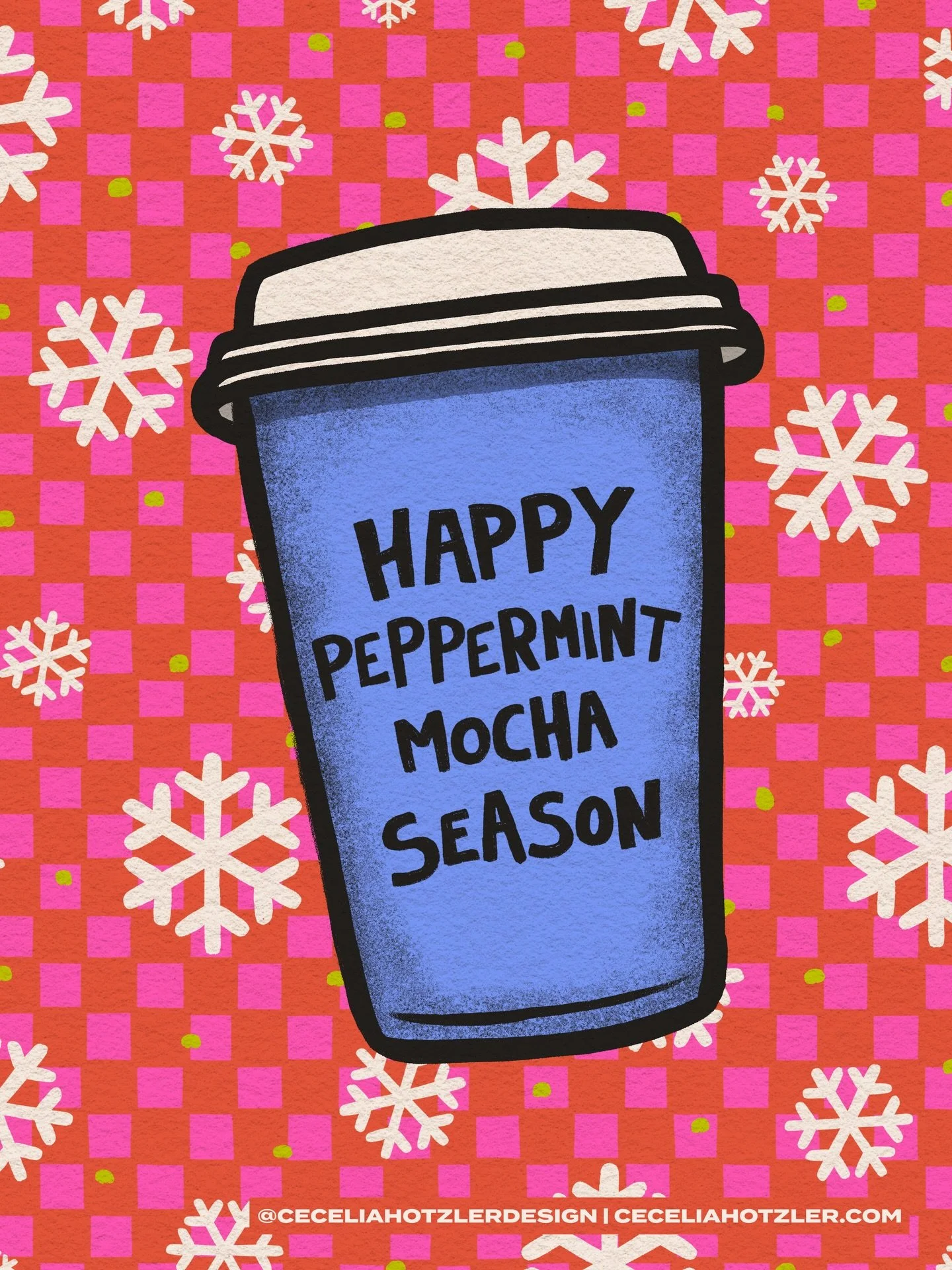 made a lil something for the people who prefer hot drinks over iced ☕️ what&rsquo;s your fav holiday drink?? My fav local coffee shop has a cayenne chai and i love it! YUM! 

digital art | digital drawing | digital illustration | iPad art | iPad draw