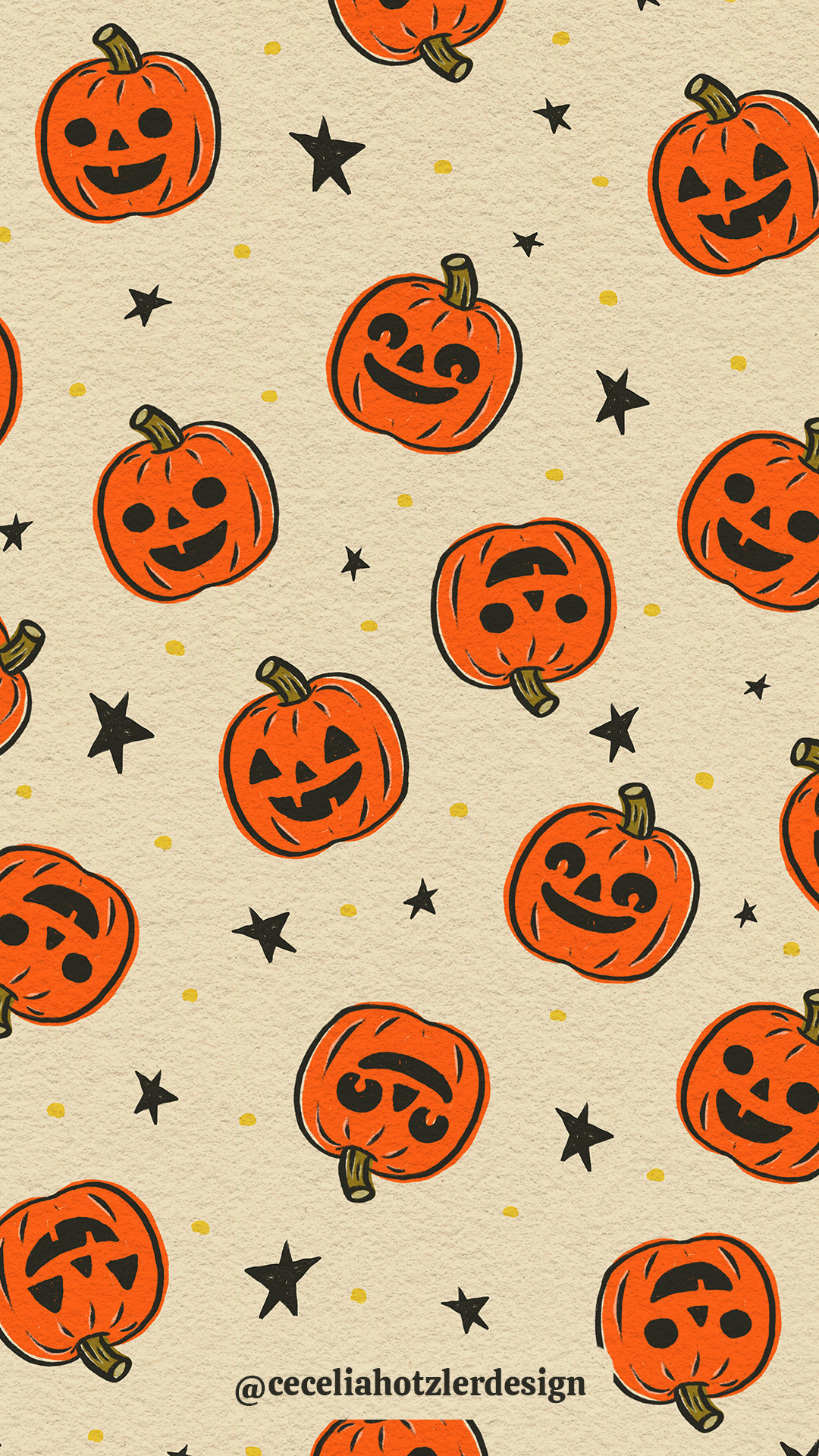 FREE downloadable, hand-drawn lock screen wallpaper for iPhone or Android by Cecelia Hotzler of Cecelia Hotzler Design.