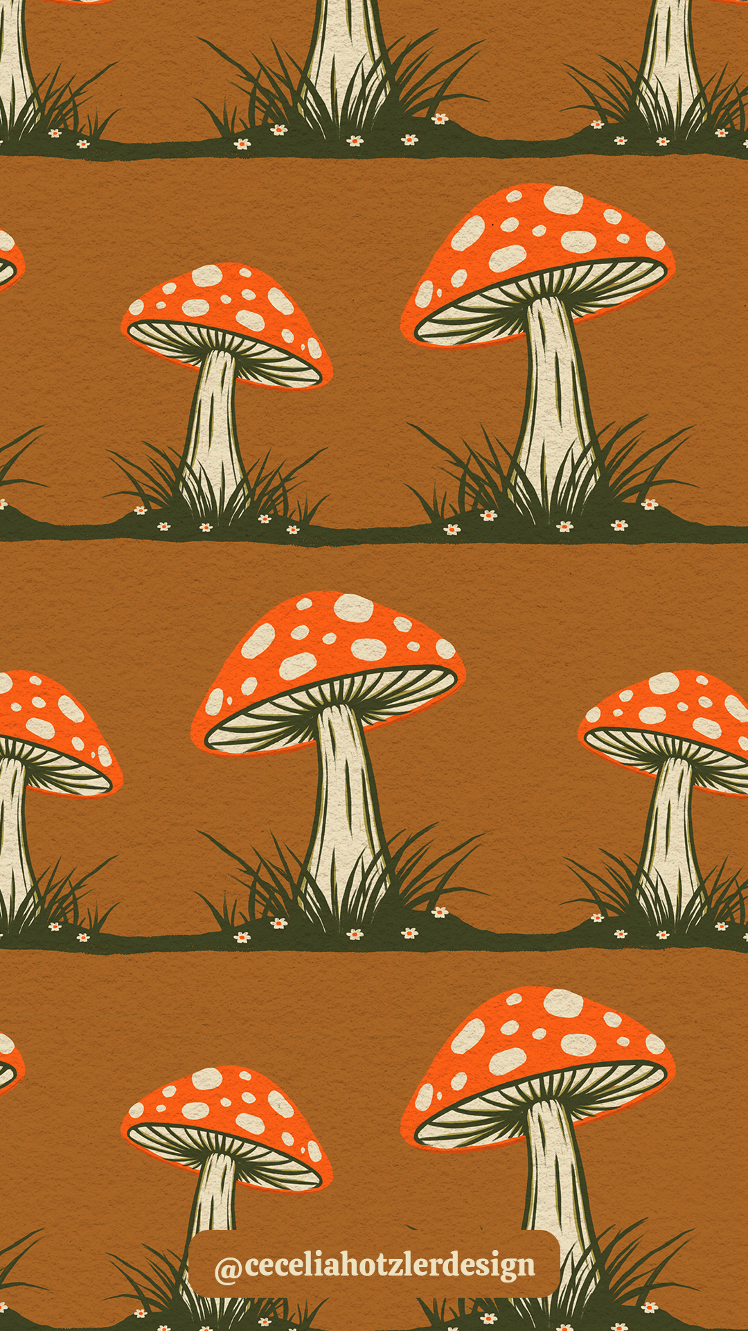 FREE downloadable, hand-drawn lock screen wallpaper for iPhone or Android by Cecelia Hotzler of Cecelia Hotzler Design.