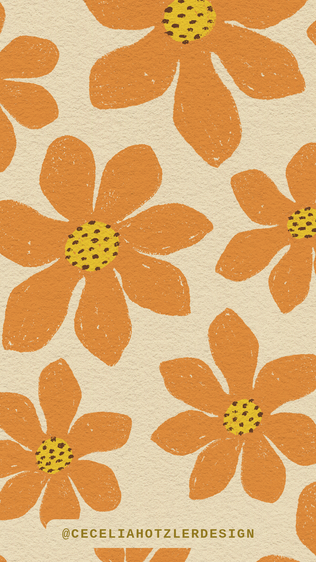 FREE downloadable hand-drawn phone wallpaper lockscreen for iPhone or Android phone.