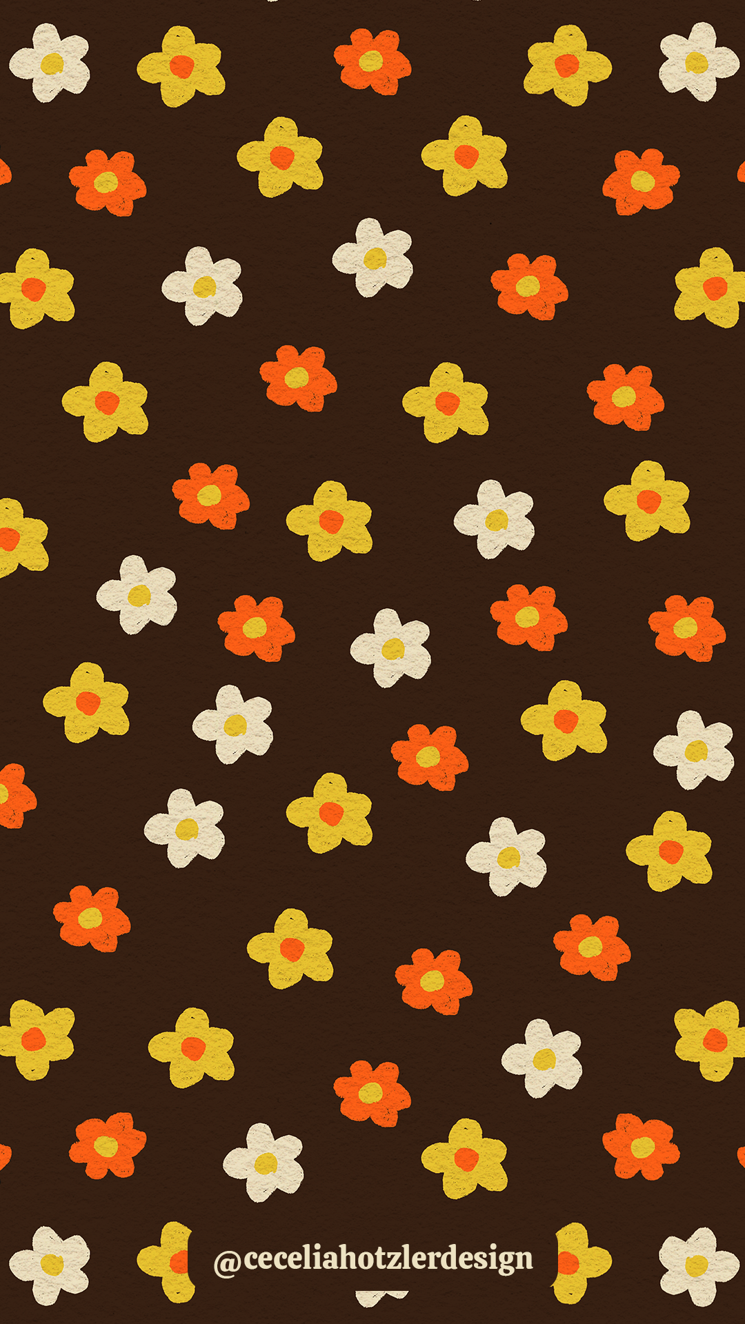 FREE downloadable, hand-drawn lock screen wallpaper for iPhone or Android by Cecelia Hotzler of Cecelia Hotzler Design.