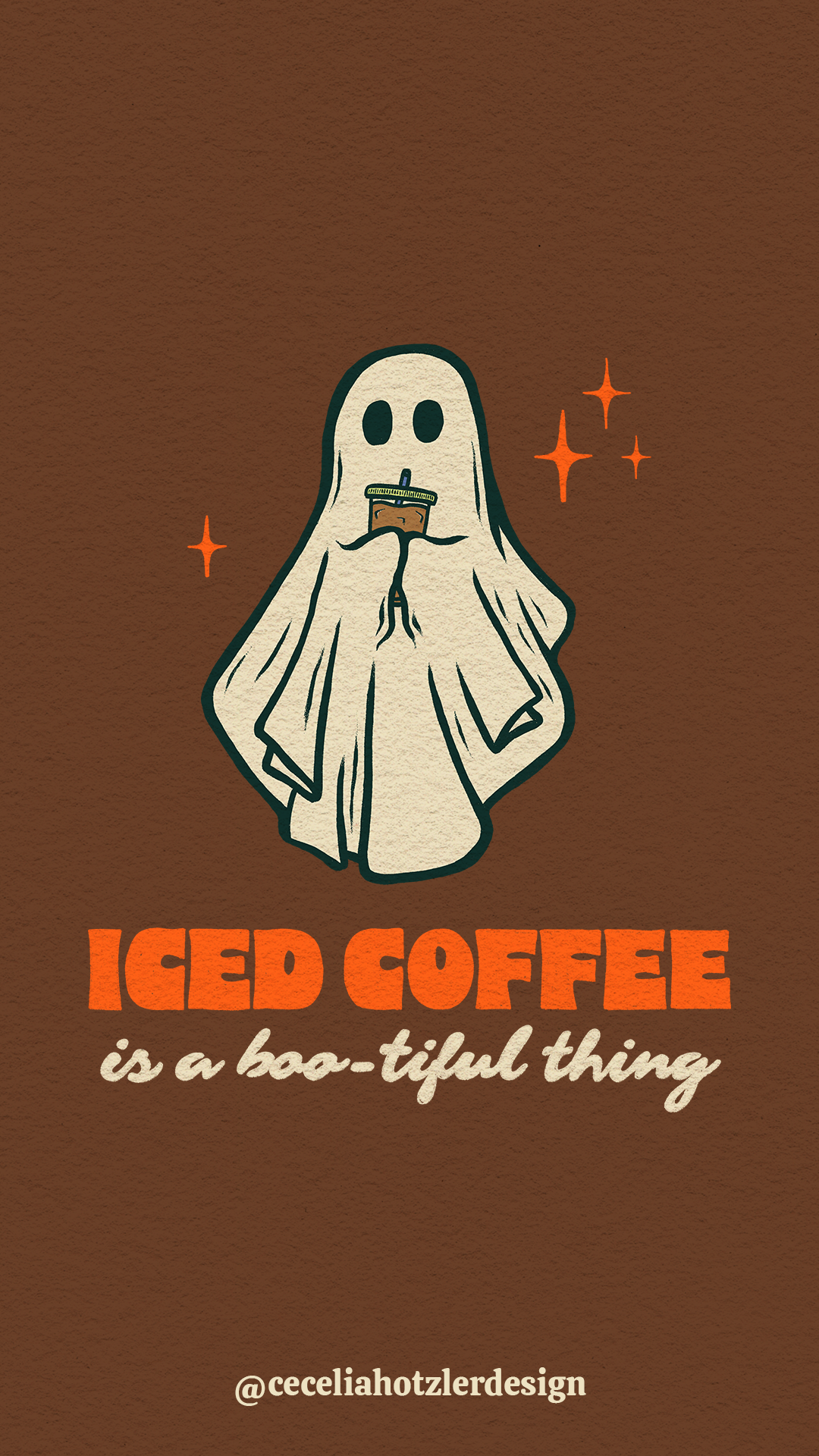 FREE downloadable, hand-drawn lock screen wallpaper for iPhone or Android by Cecelia Hotzler of Cecelia Hotzler Design.