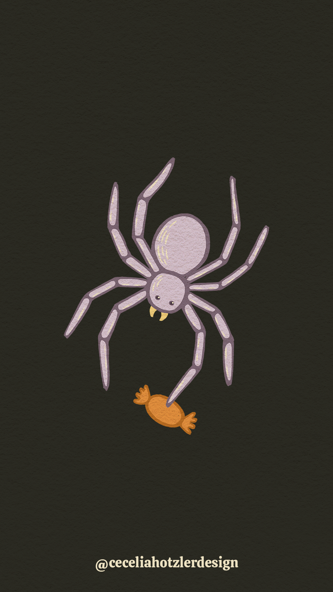 FREE downloadable, hand-drawn lock screen wallpaper for iPhone or Android by Cecelia Hotzler of Cecelia Hotzler Design.