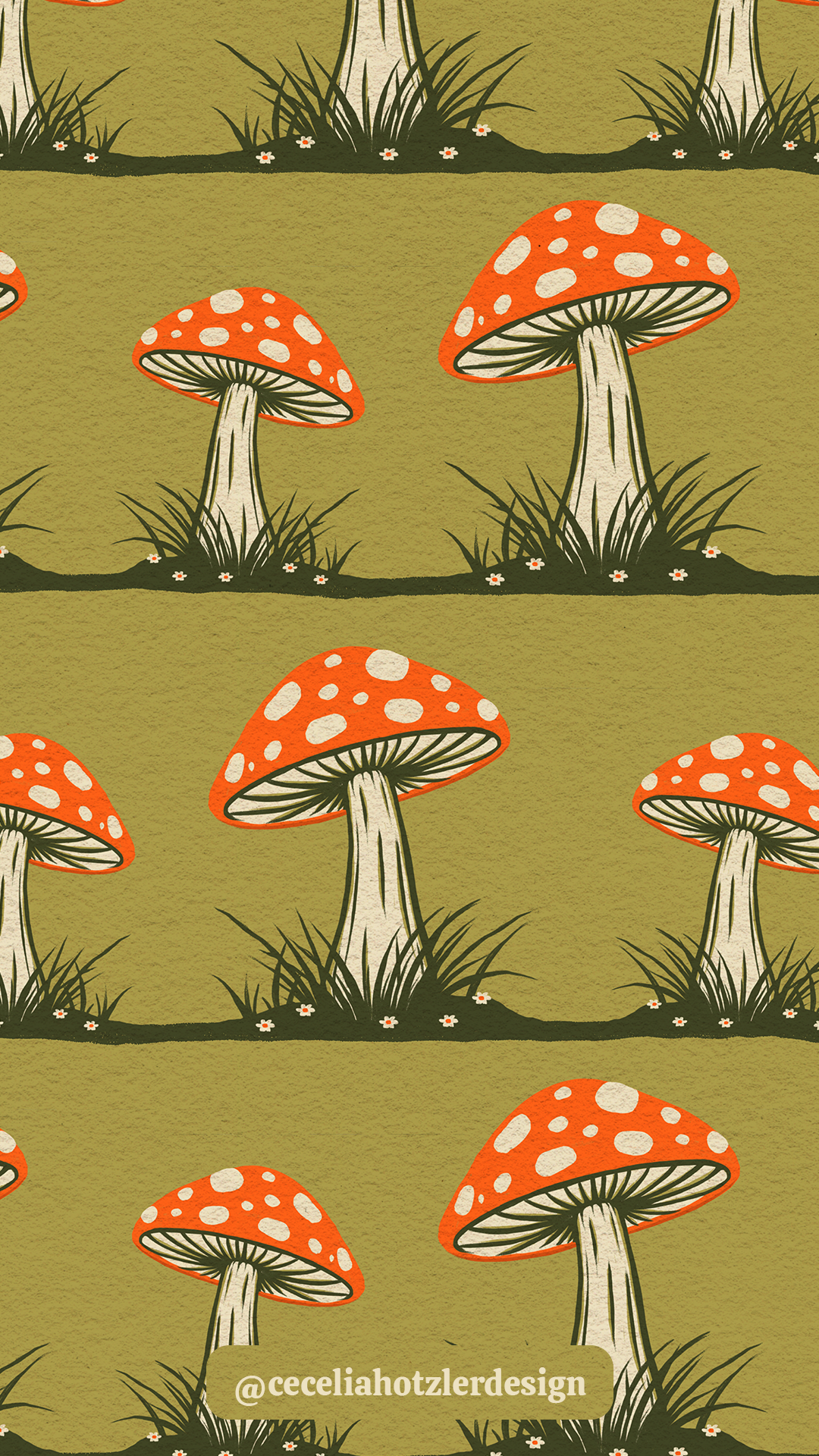 FREE downloadable, hand-drawn lock screen wallpaper for iPhone or Android by Cecelia Hotzler of Cecelia Hotzler Design.