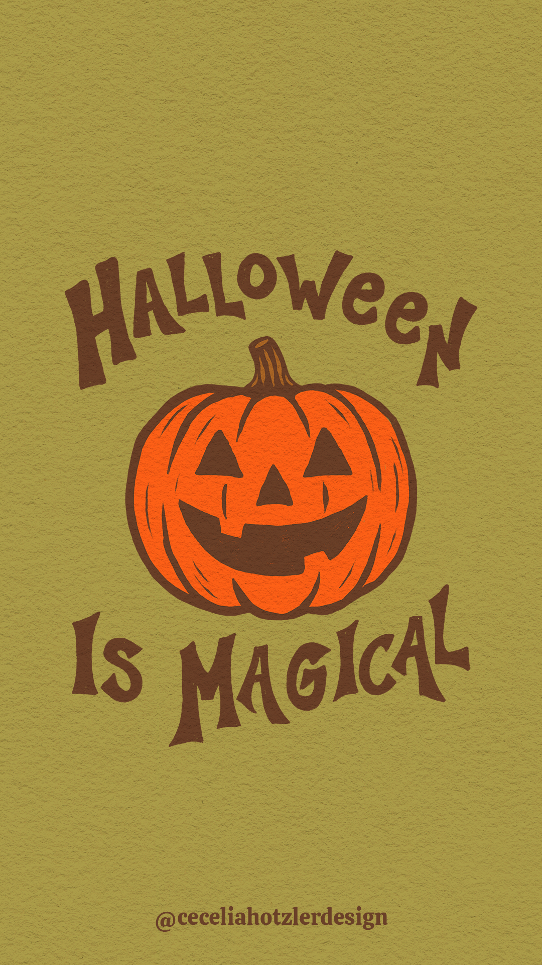 FREE downloadable, hand-drawn lock screen wallpaper for iPhone or Android by Cecelia Hotzler of Cecelia Hotzler Design.