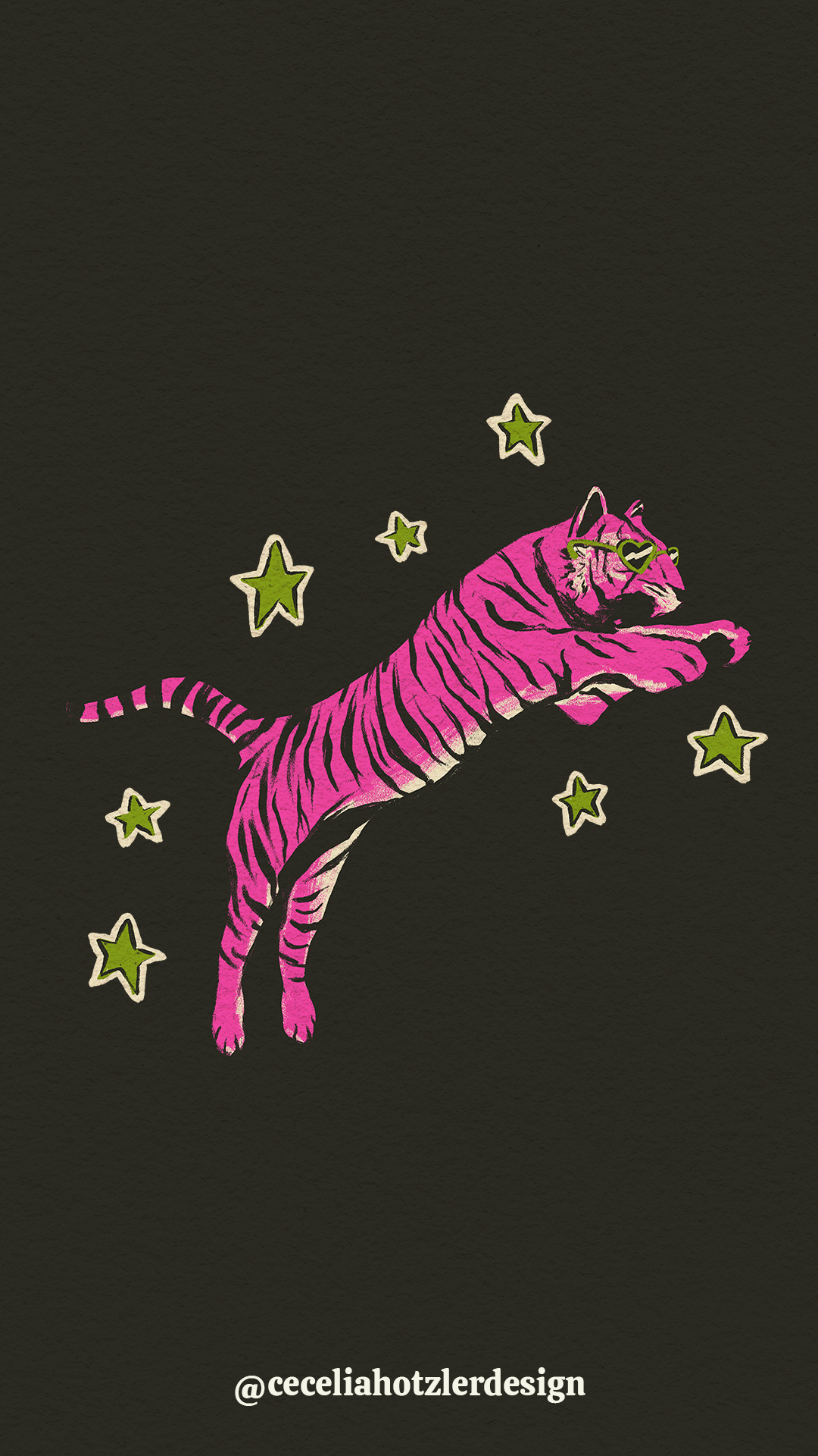 FREE downloadable, hand-drawn lock screen wallpaper for iPhone or Android by Cecelia Hotzler of Cecelia Hotzler Design.