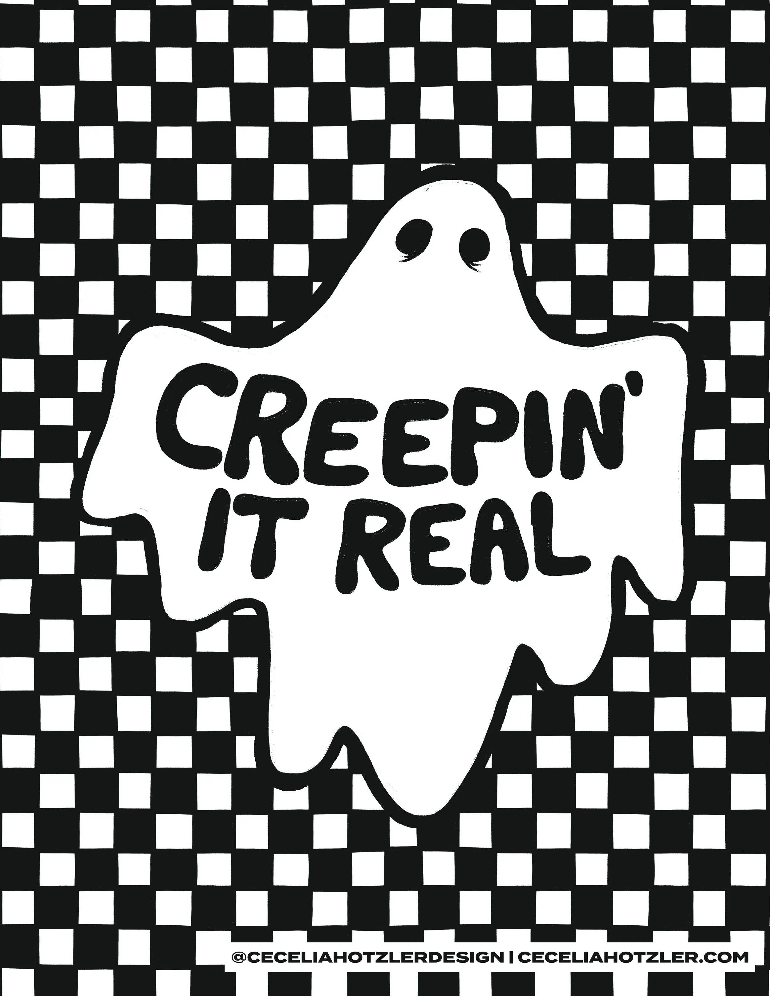 Halloween free downloadable coloring page by Cecelia Hotzler