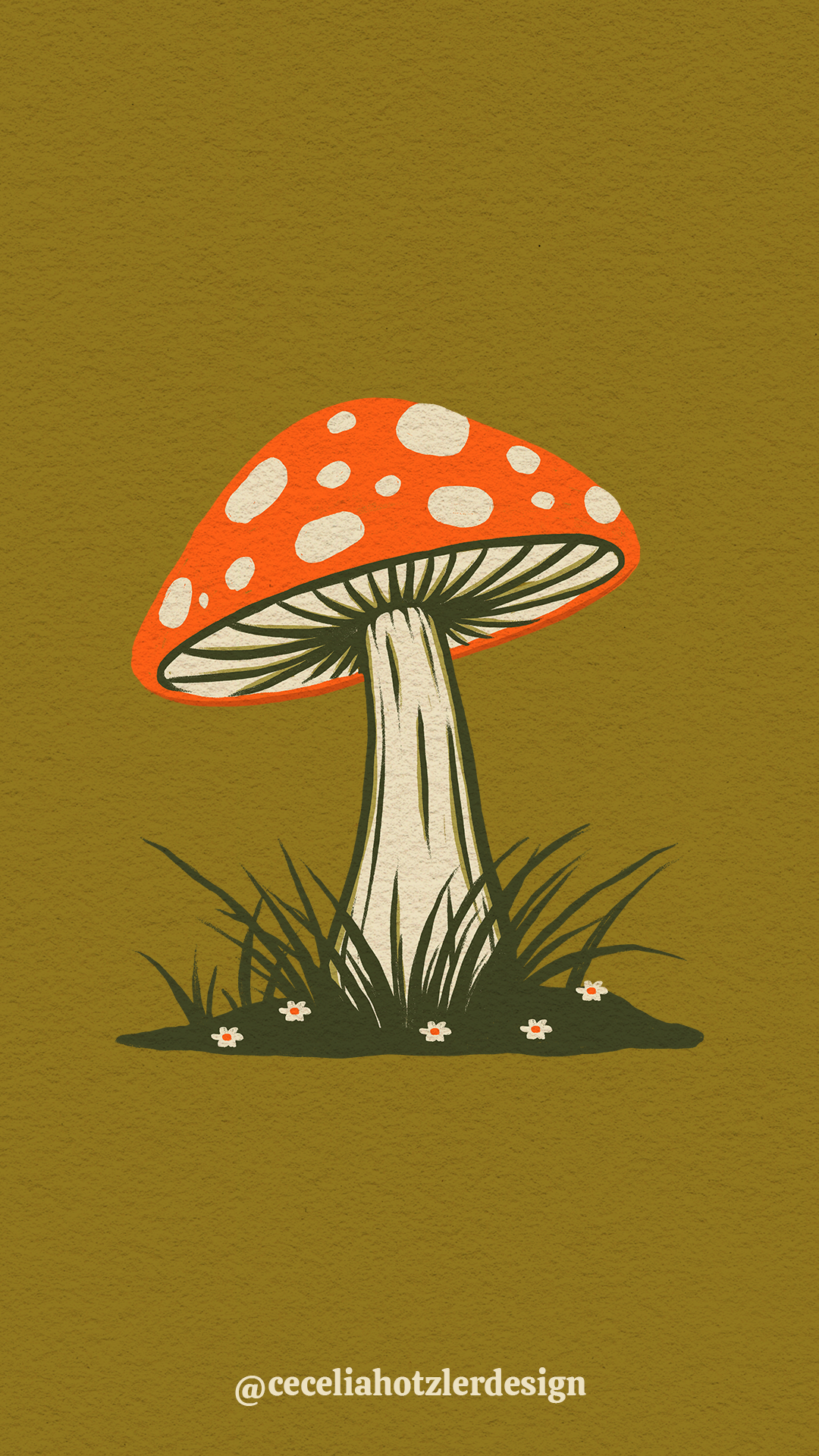 FREE downloadable, hand-drawn lock screen wallpaper for iPhone or Android by Cecelia Hotzler of Cecelia Hotzler Design.