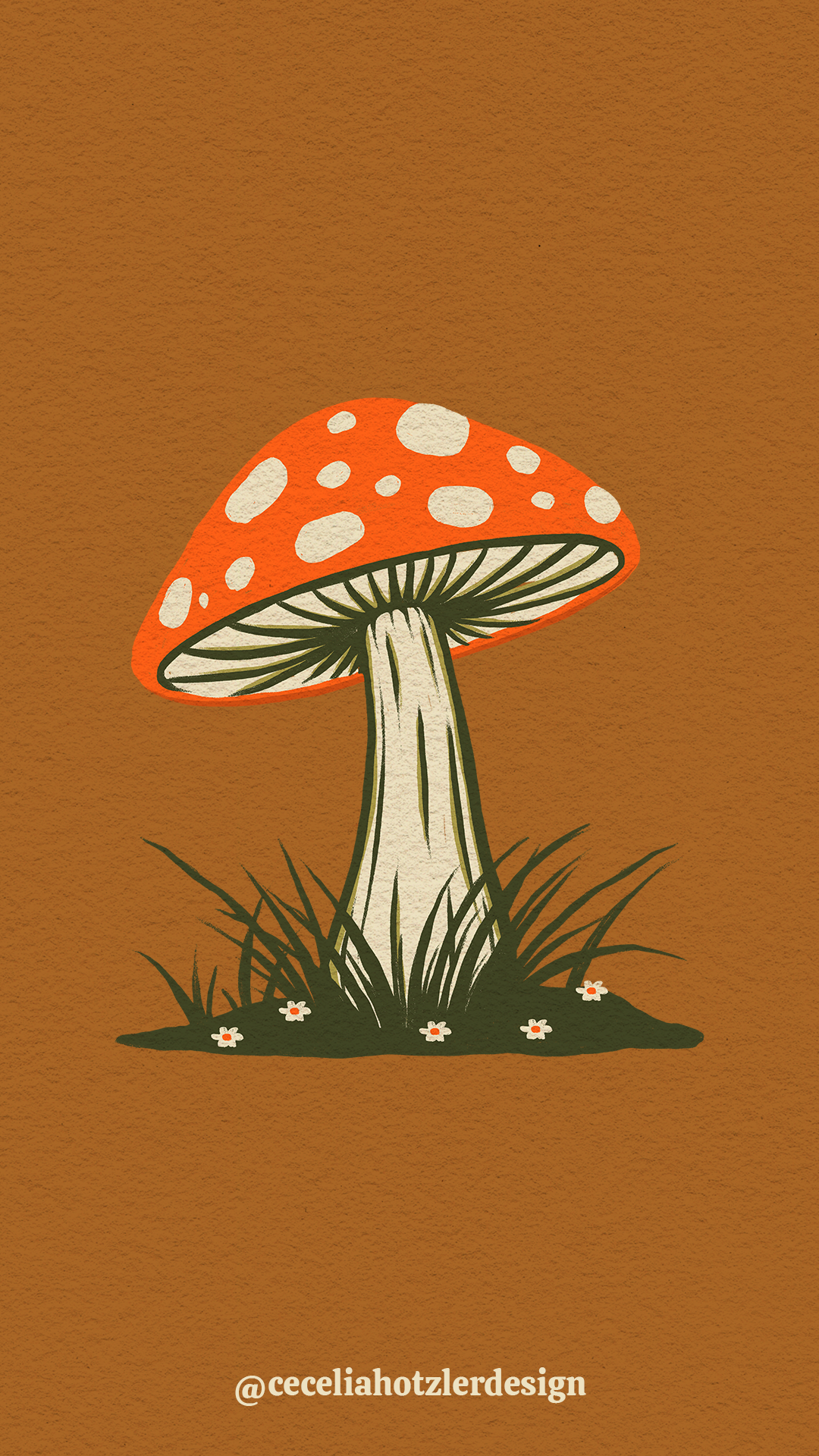 FREE downloadable, hand-drawn lock screen wallpaper for iPhone or Android by Cecelia Hotzler of Cecelia Hotzler Design.