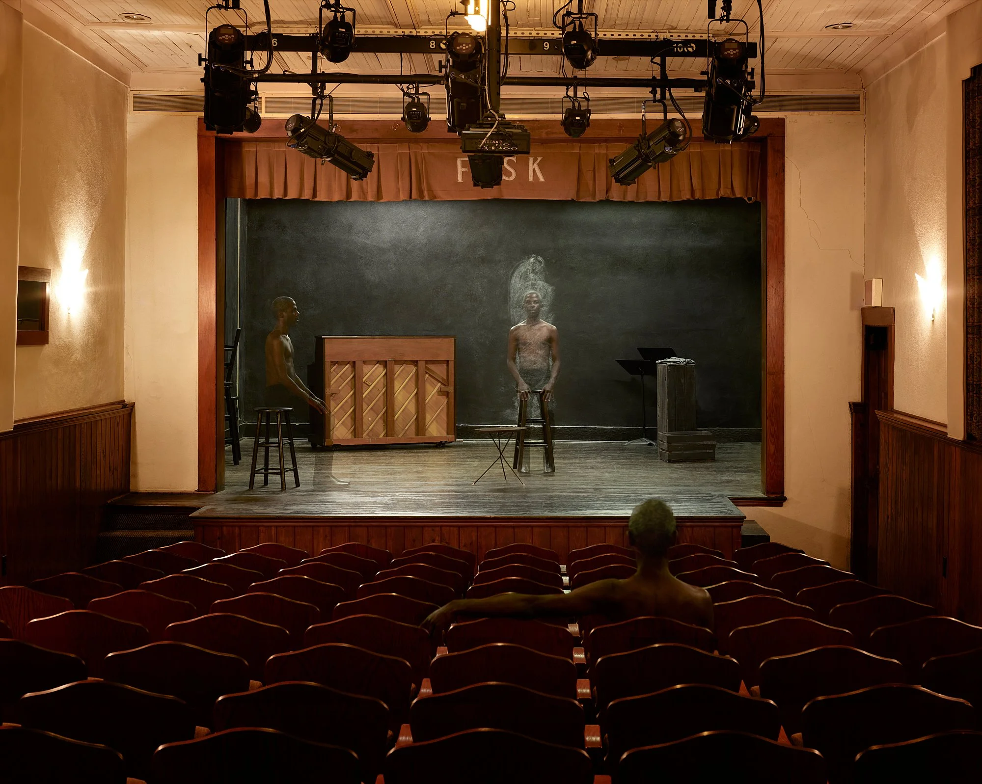 Double Vision (Three Generations in The Little Theater) (Size: 40" X 50") (2020) Archival Pigment Print