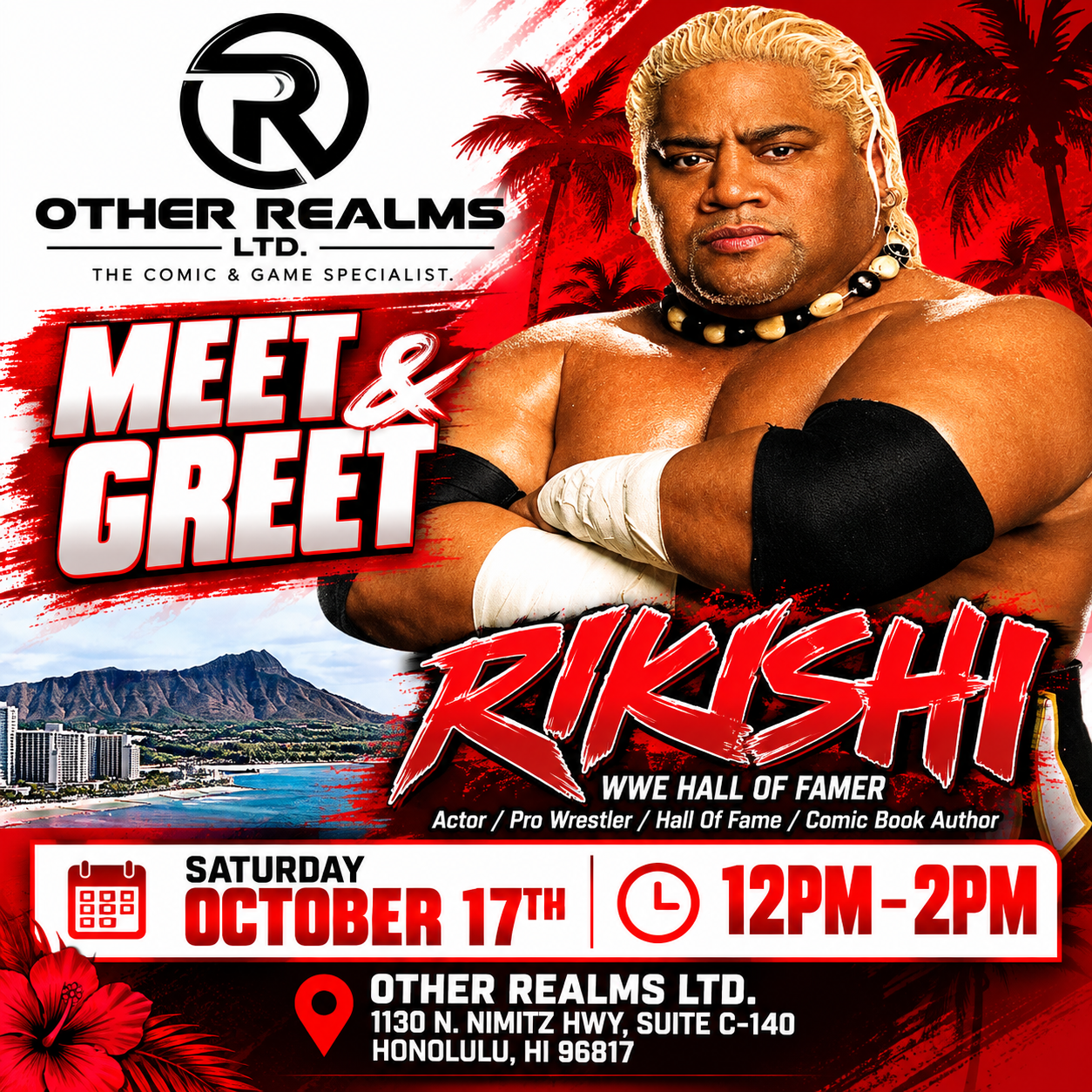 Other Realms Ltd Rikishi Meet and Greet Flyer