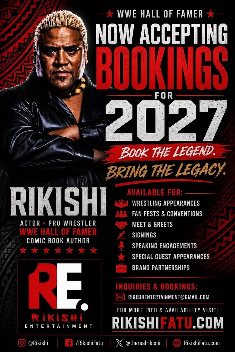 WWE Hall of Famer Rikishi now accepting bookings for 2027