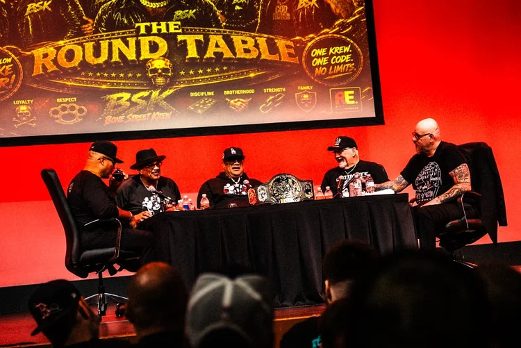 Full Bone Street Krew panel with the championship belt