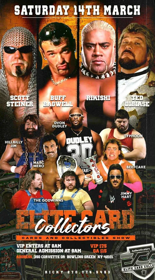 Elite Card Collectors Event Flyer
