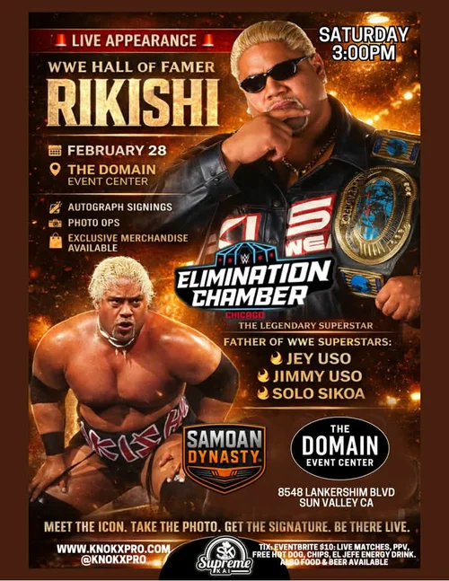 Elimination Chamber Live Appearance Flyer