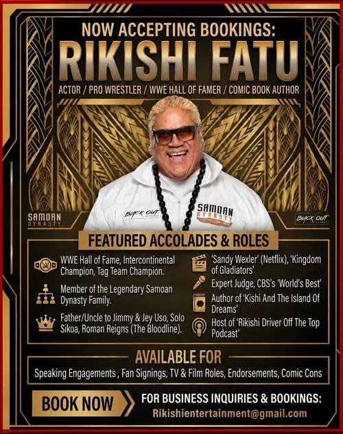Rikishi Fatu Booking Flyer