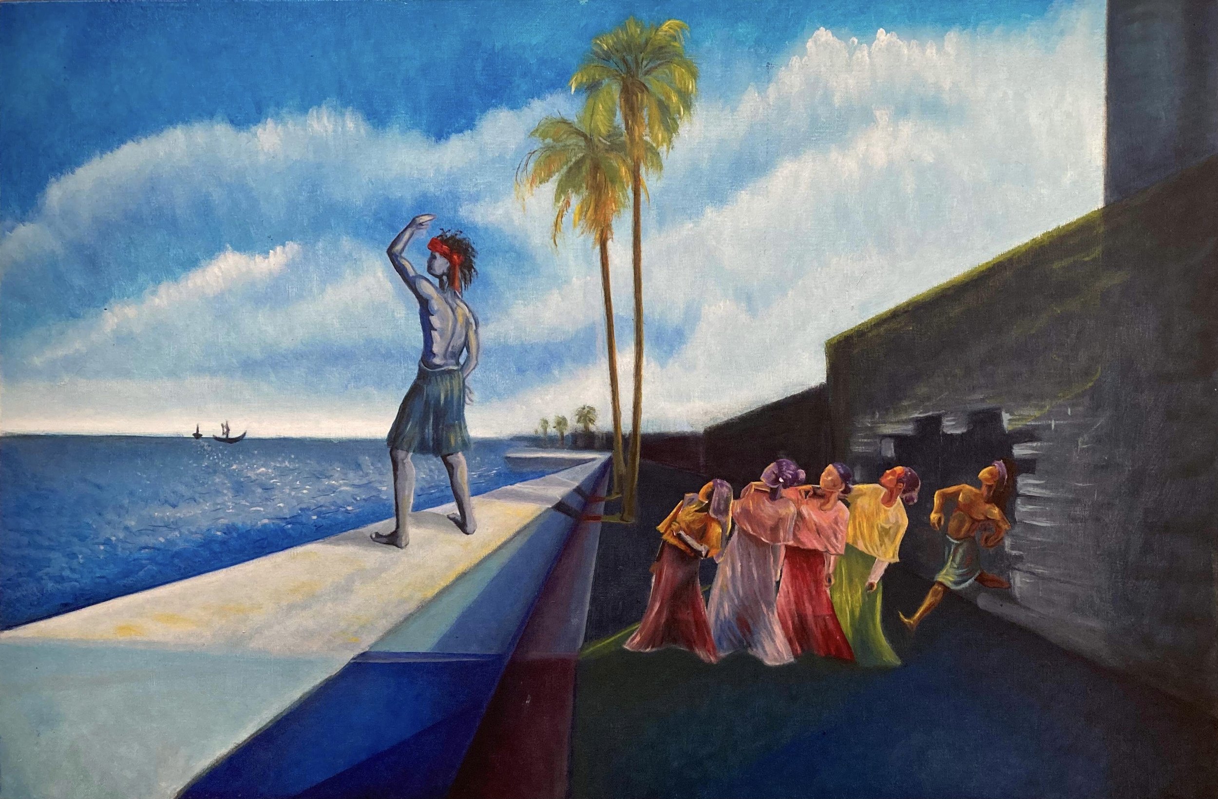 And They Walked Out. 24in x 36in canvas. 2021.