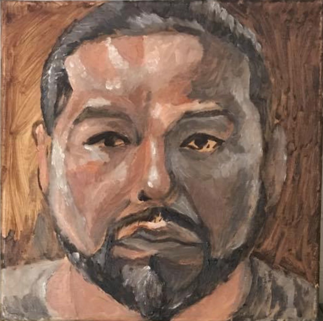 Self Work. 8in x 8in canvas. 2017.