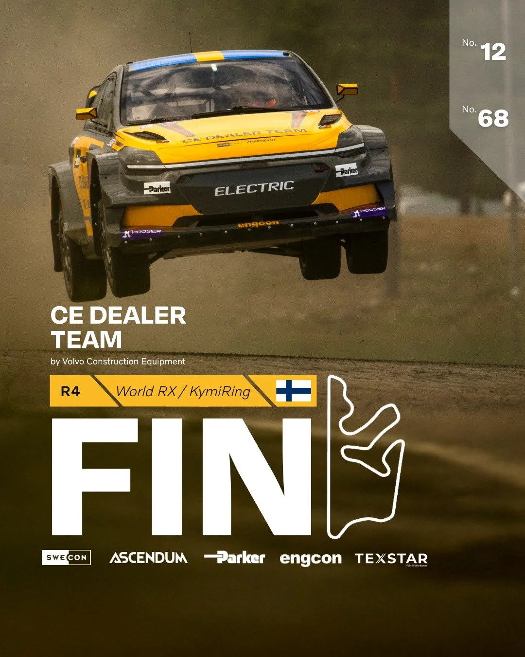 Two weeks to go 🇫🇮⏳
We&rsquo;re counting down the days until the adrenaline hits the KymiRing! 
Finland, get ready for fierce battles, flying gravel, and pure Rallycross intensity. 🏁🔥
Are you ready for Round 4? 👊

🗓 August 23-24