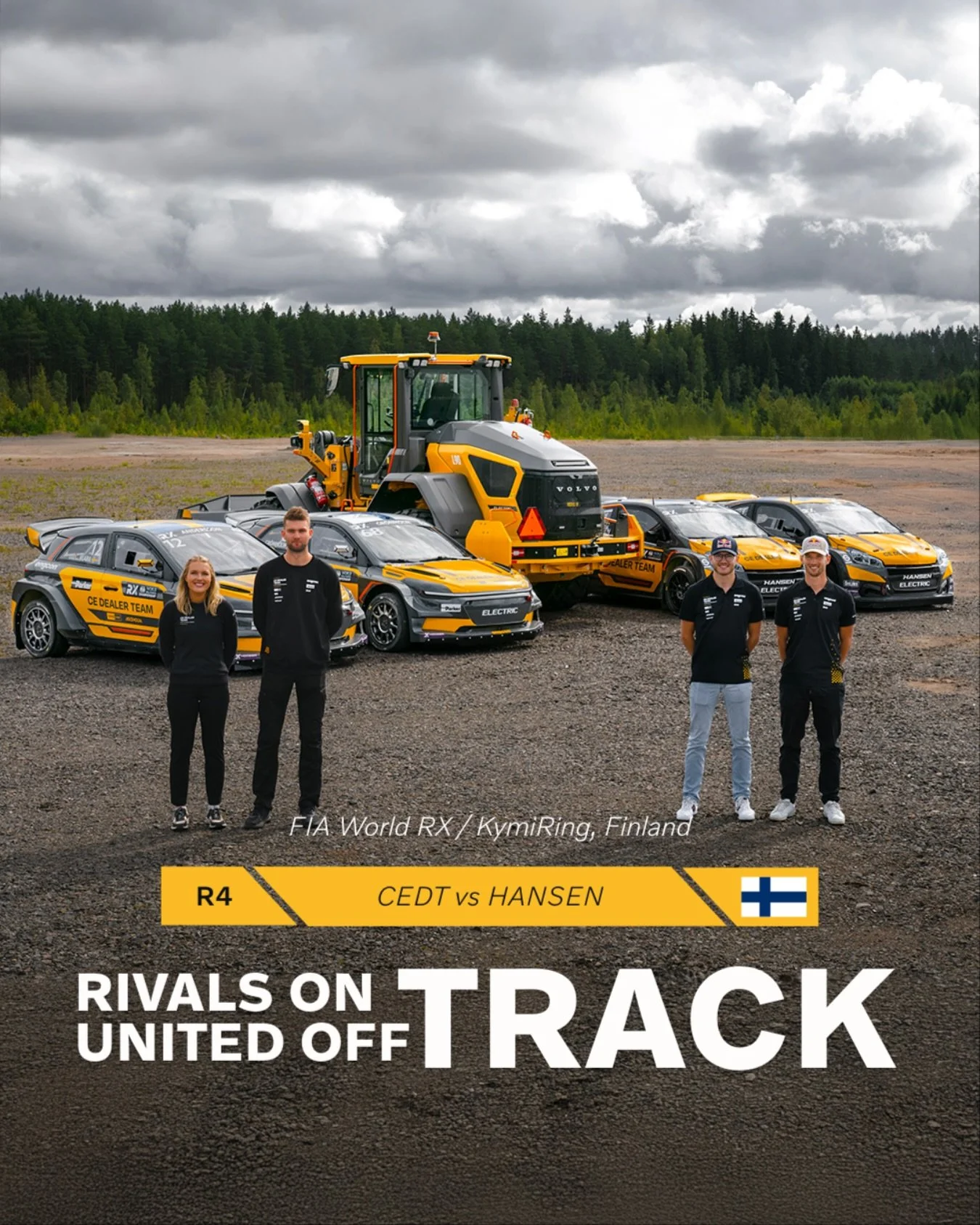Hansen Motorsport chase podiums under their own banner, CE Dealer Team push just as hard for theirs. Rivals when the lights go green, but side by side when it comes to building the future of rallycross. ⚡️ Rivals on track. United for the future.