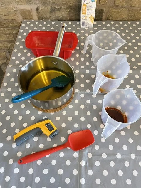 Cold process soap making