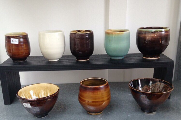 Pottery by Flameworks ceramicist Angie Wickenden will be on view
