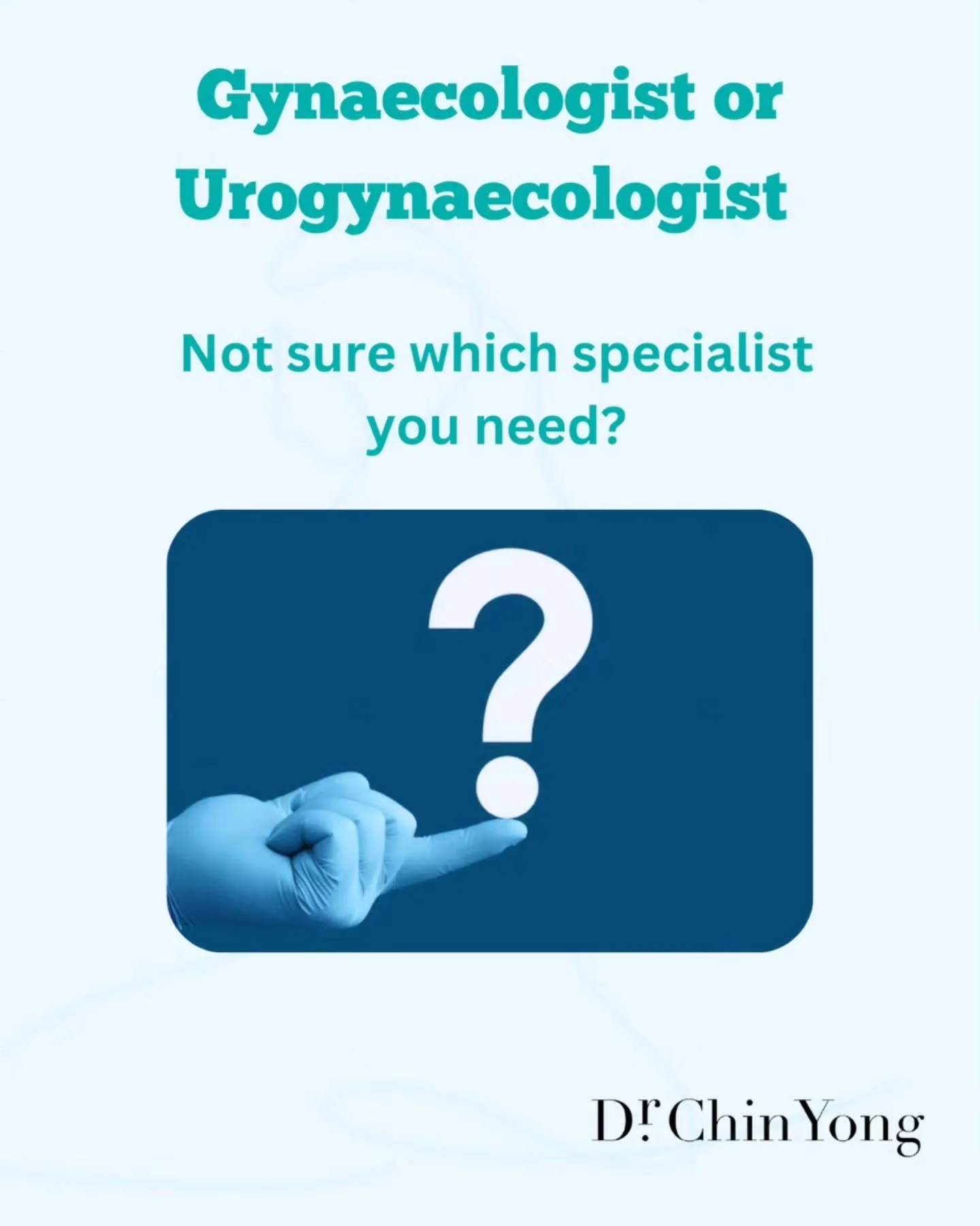 Gynaecologist or Urogynaecologist - do you know the difference? 🤔

Many women aren't sure which specialist they need and that's completely okay. Understanding the difference can help you get the right care sooner.

Here's a quick breakdown:

◇ A gyn
