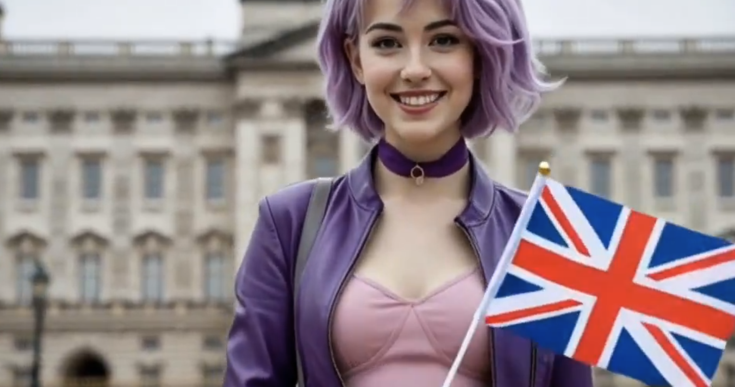 Amelia lilahaarige Goth-Figur KI-Propaganda – Pathways Radikalisierungsspiel UK 2026 – E-Girl Ästhetik vs. Staatsnarrative