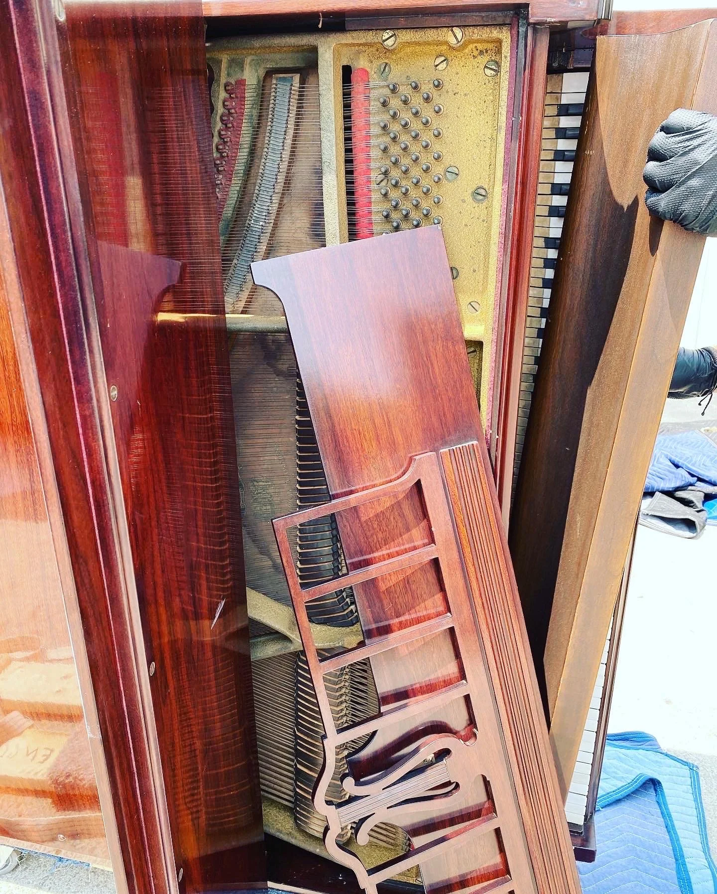 Heirloom pieces of a piano