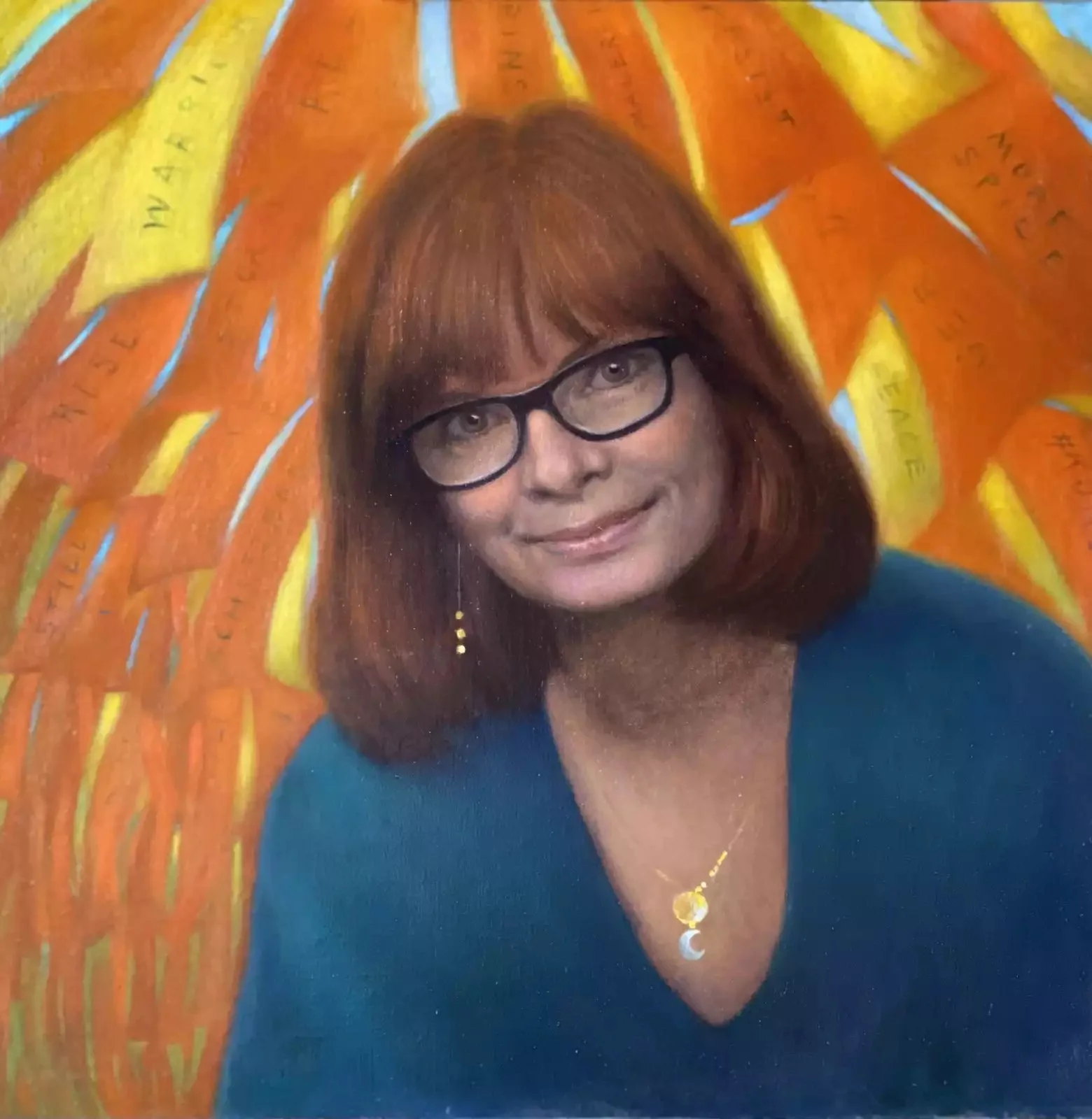 Daggi Wallace: A Vision in Motion  
12 × 12”  
Oil on canvas