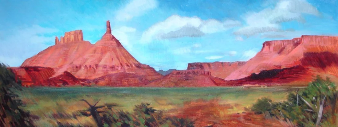 Moab  
10 x 22"  
Oil on canvas  
(Private collection)