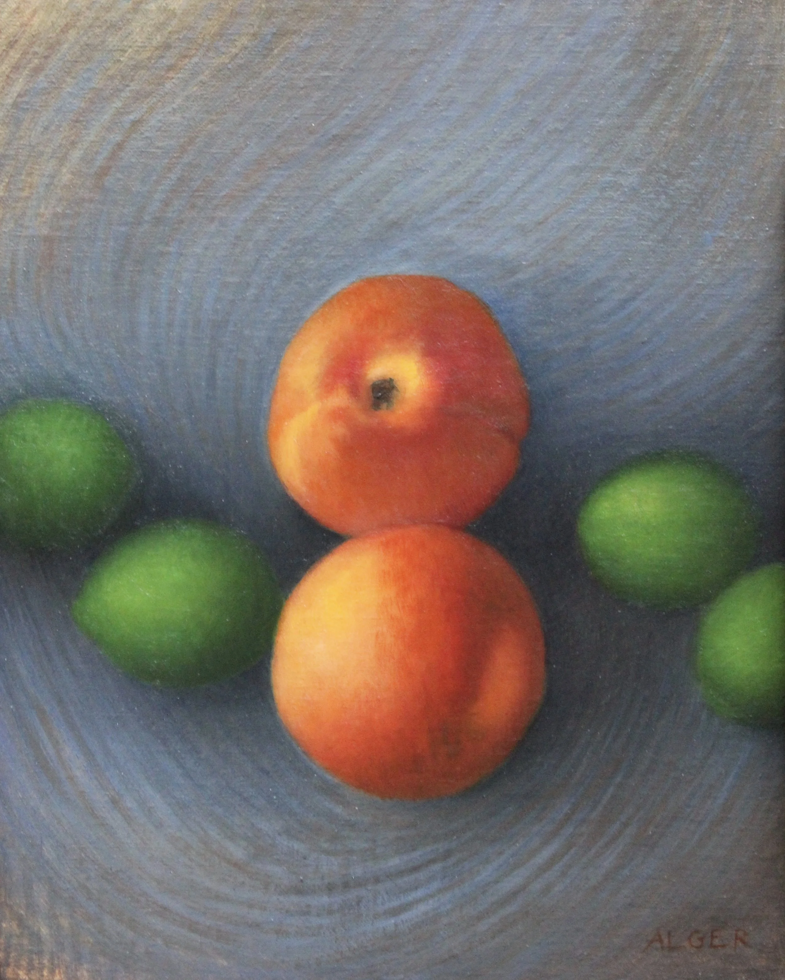 Peaches  
10 x 8”  
Oil on canvas  
(Private collection)