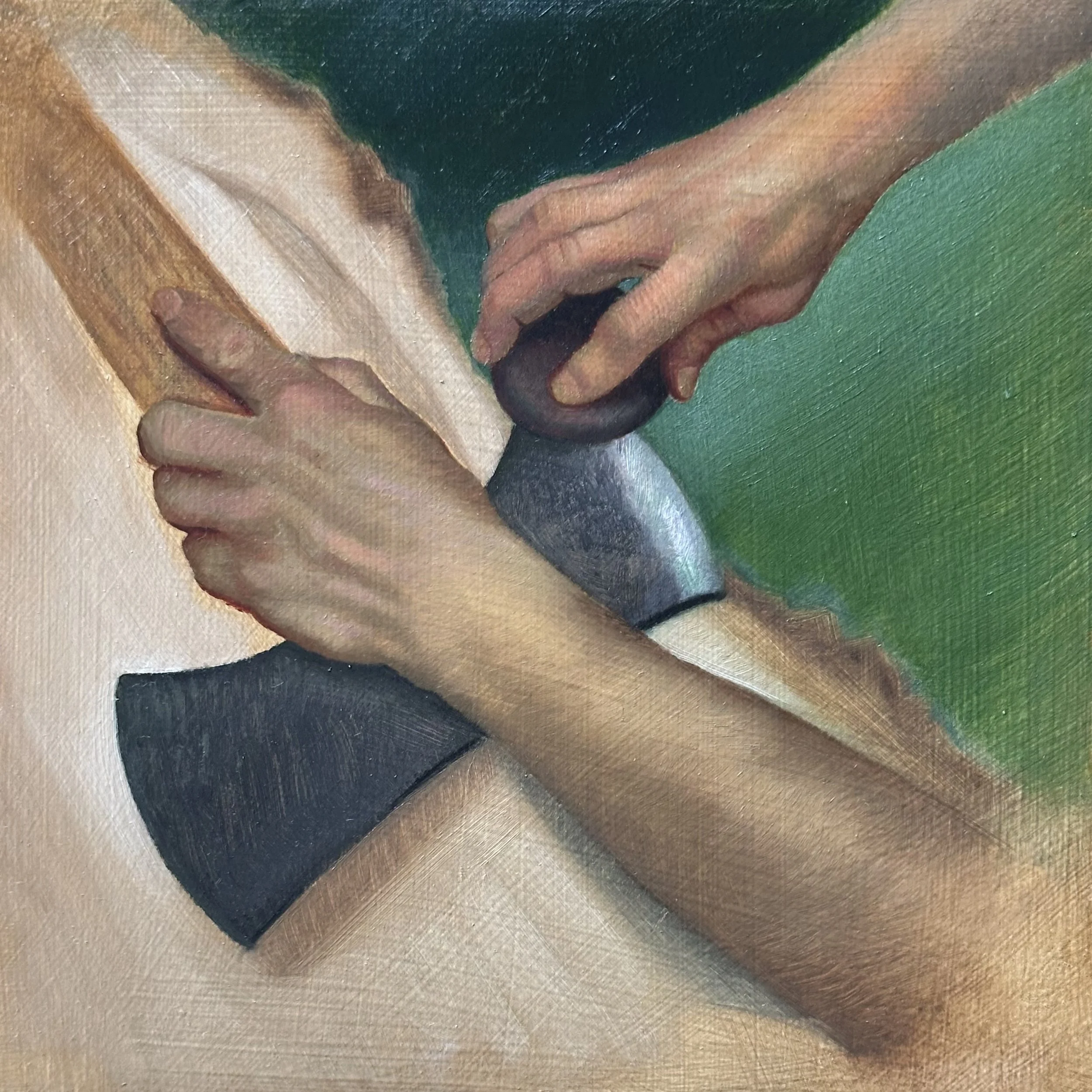 Turner at Work #1  
8 x 8”  
Oil on panel  
(Private collection)