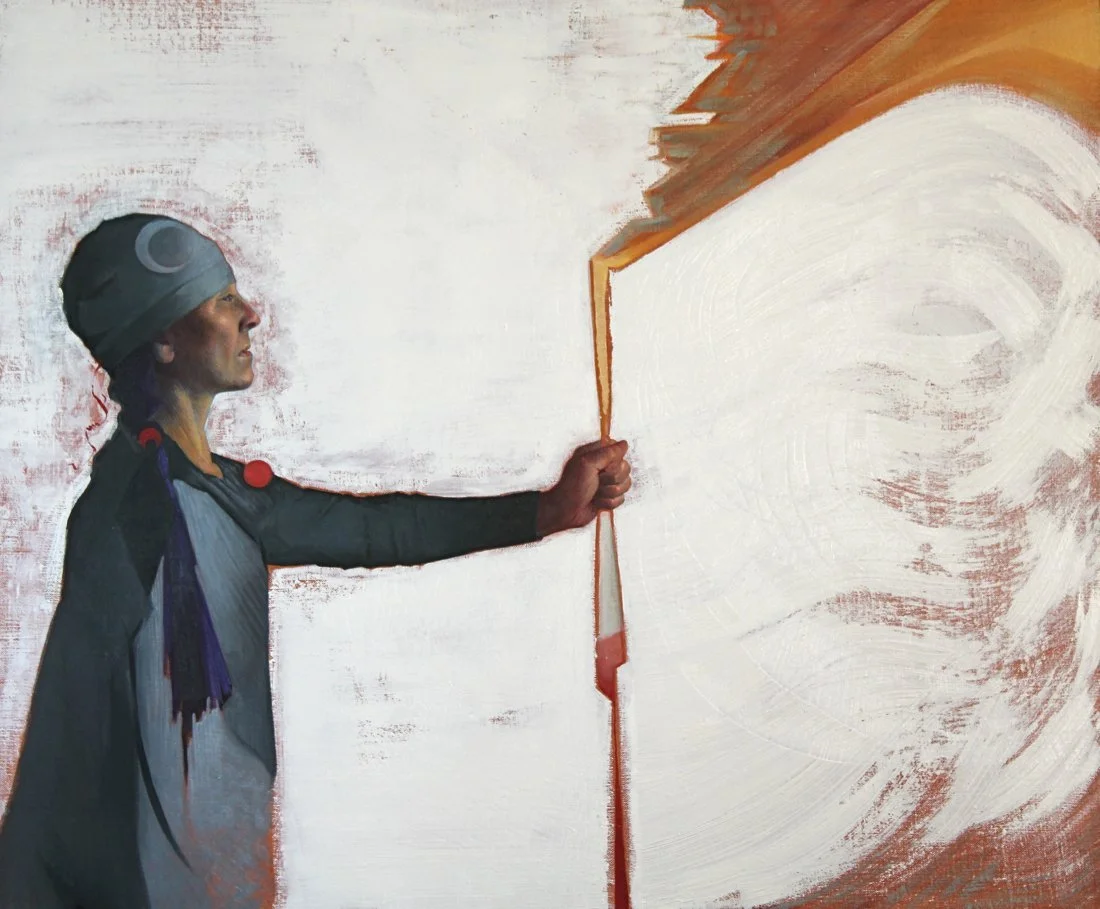 Talking Stick  
30 x 36"  
Oil on canvas