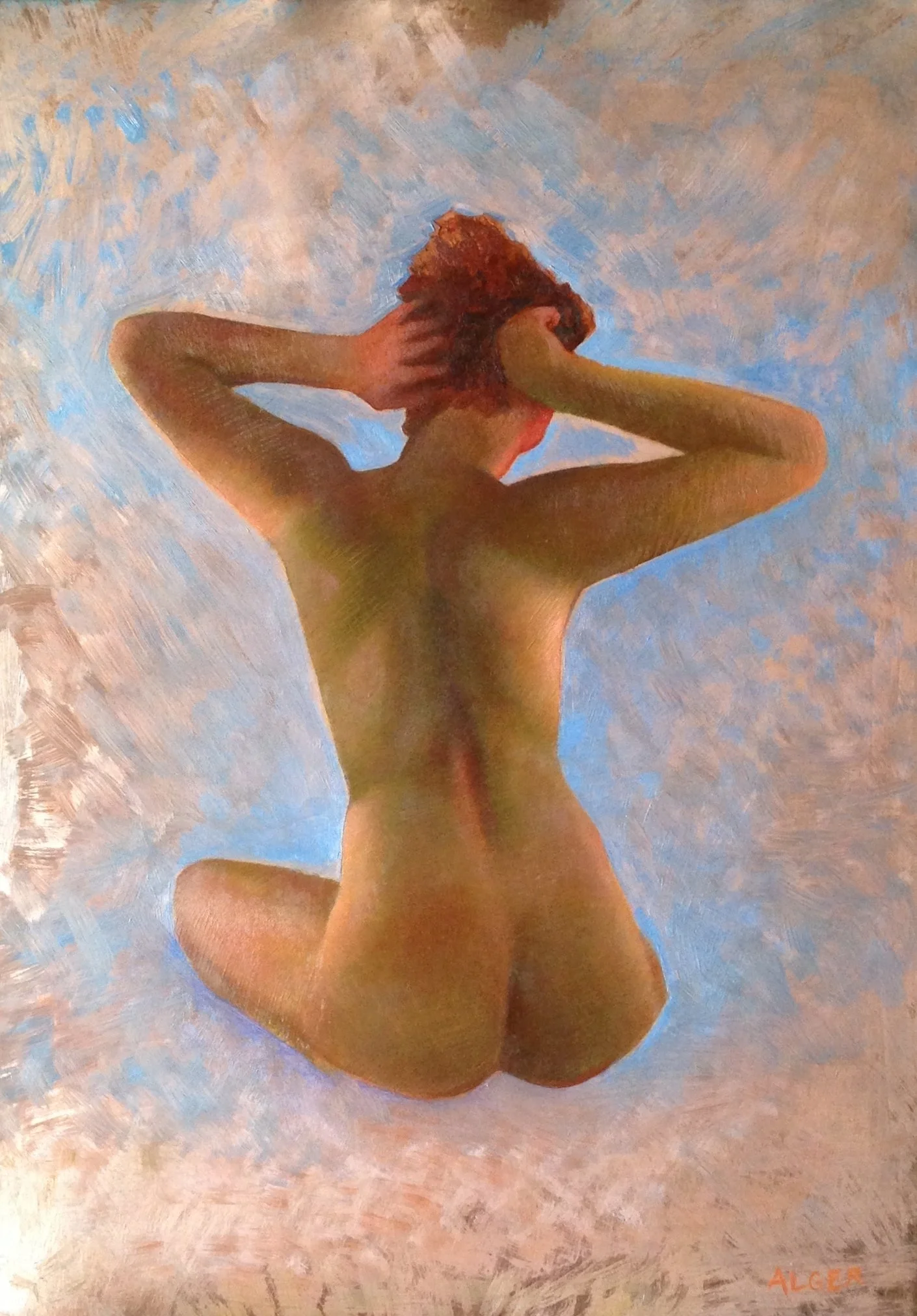 Stretch  
14 x 10"  
Oil on copper  
(Private collection)