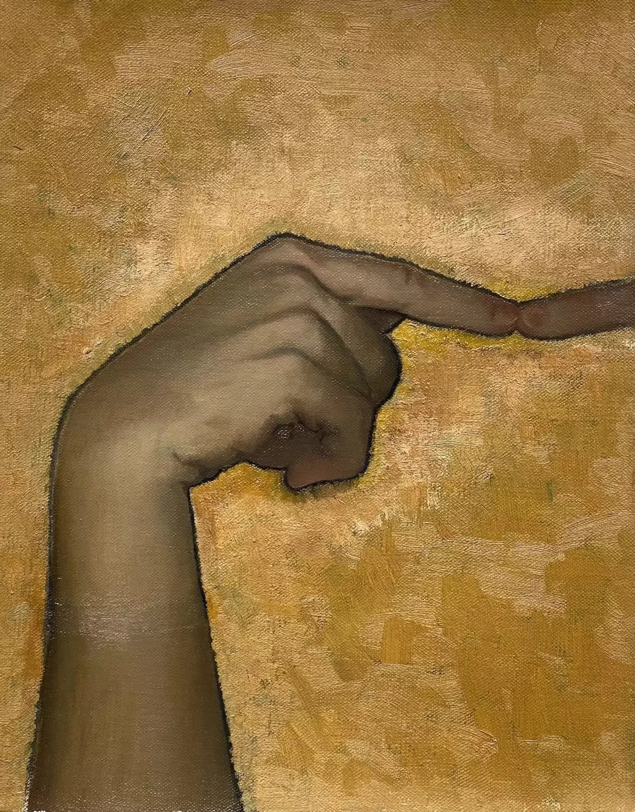 Pointer  
12 x 10"  
Oil on canvas