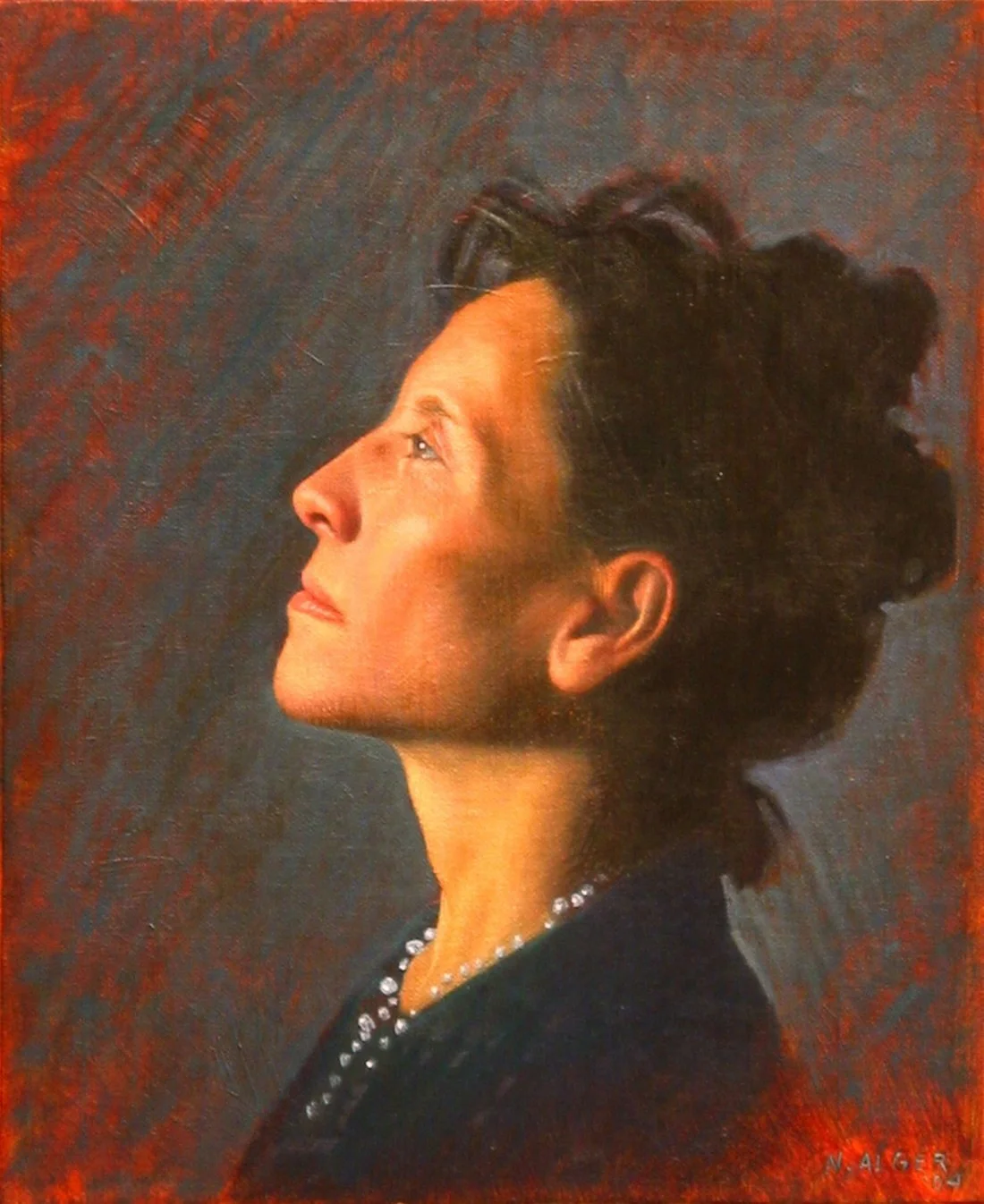 Samurai  
12 x 10"  
Oil on canvas  
(Private collection)