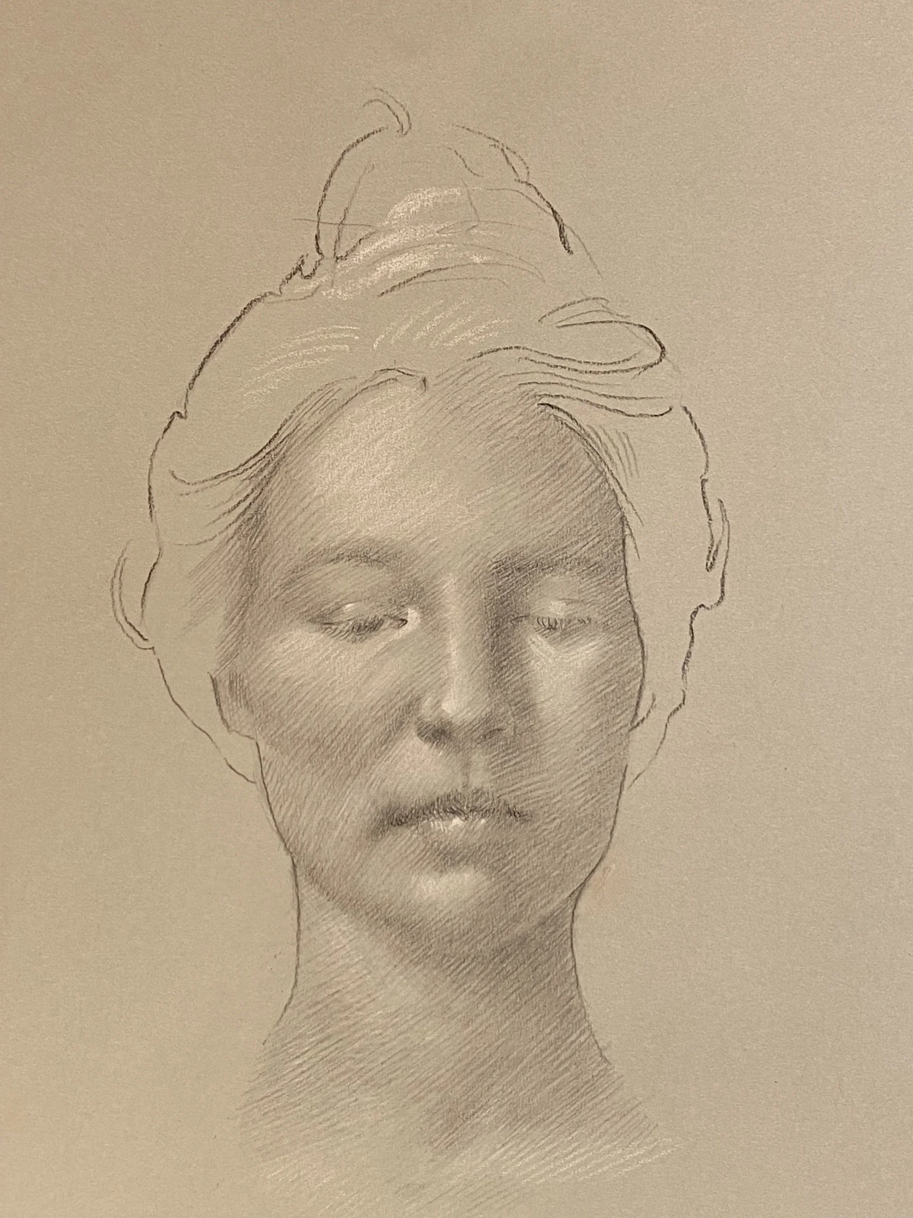 Mood  
6 × 5”  
Graphite on Ito Bindery paper  
(Private collection)