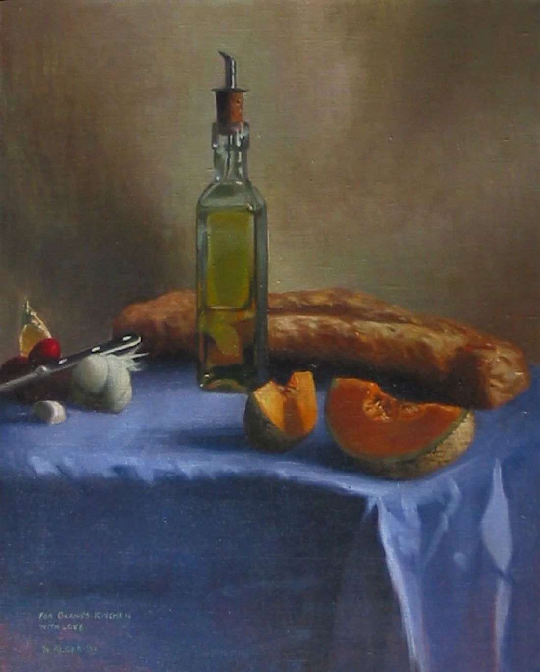 Okano’s Kitchen  
20 x 16"  
Oil on canvas