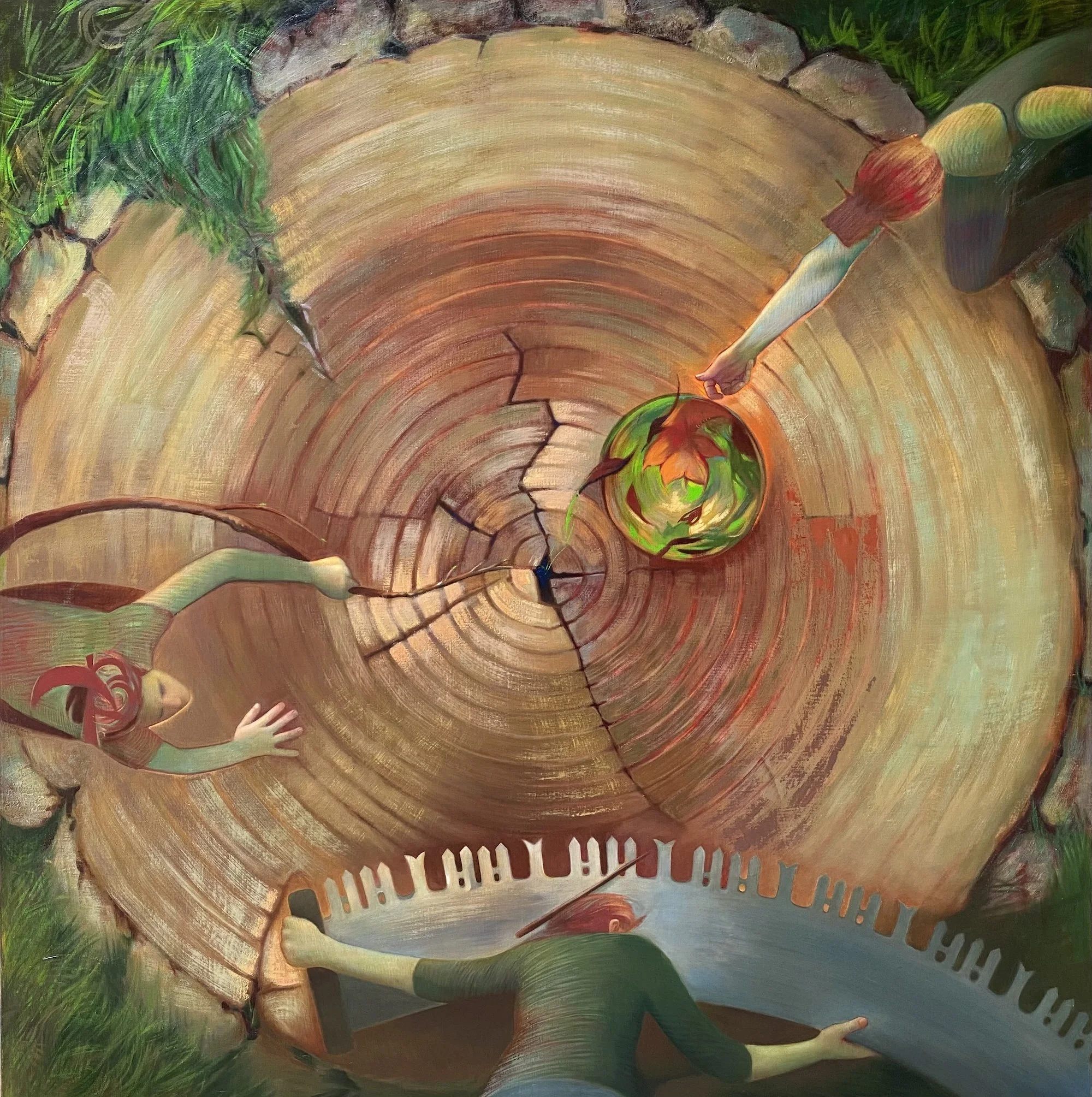 Grandfather  
48 x 50”  
Oil on canvas