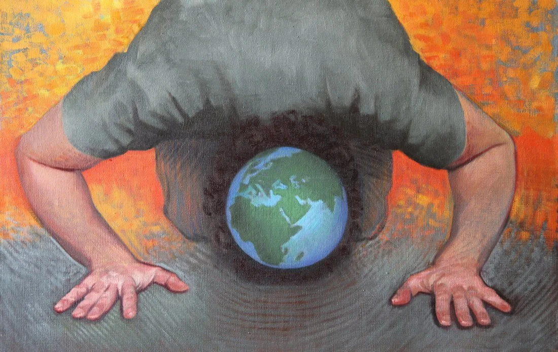 Project Itzjihad  
20" x 28"  
Oil on canvas  
(Private collection)