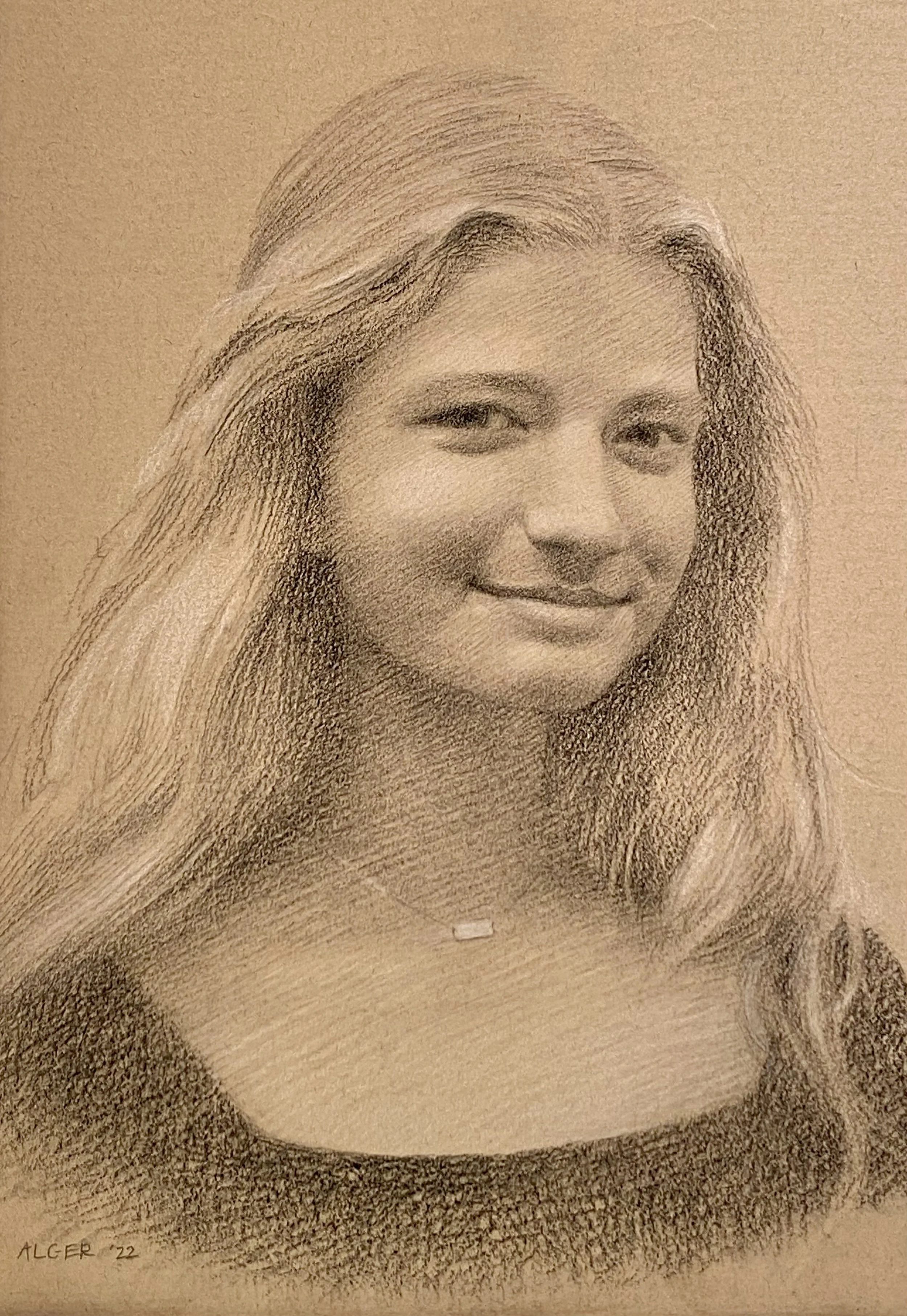 Haden  
9 x 7”  
Charcoal on Nideggen paper