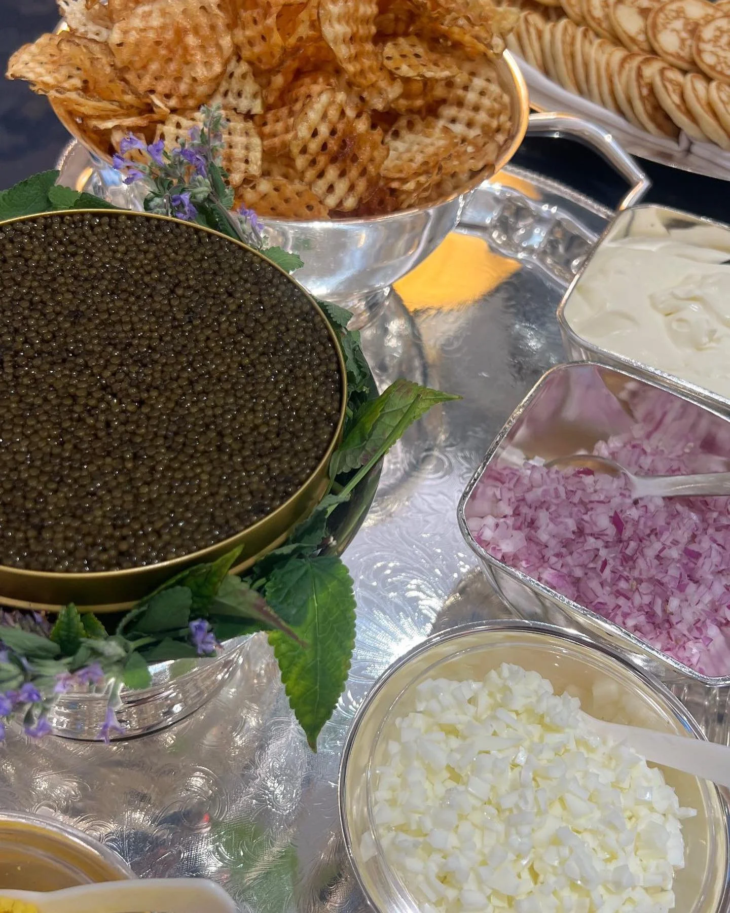 Caviar service! Book your holiday party today! 
#gavinmclaughlinevents #caviar