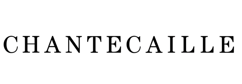 Chantecaille logo in black capital letters on a white background