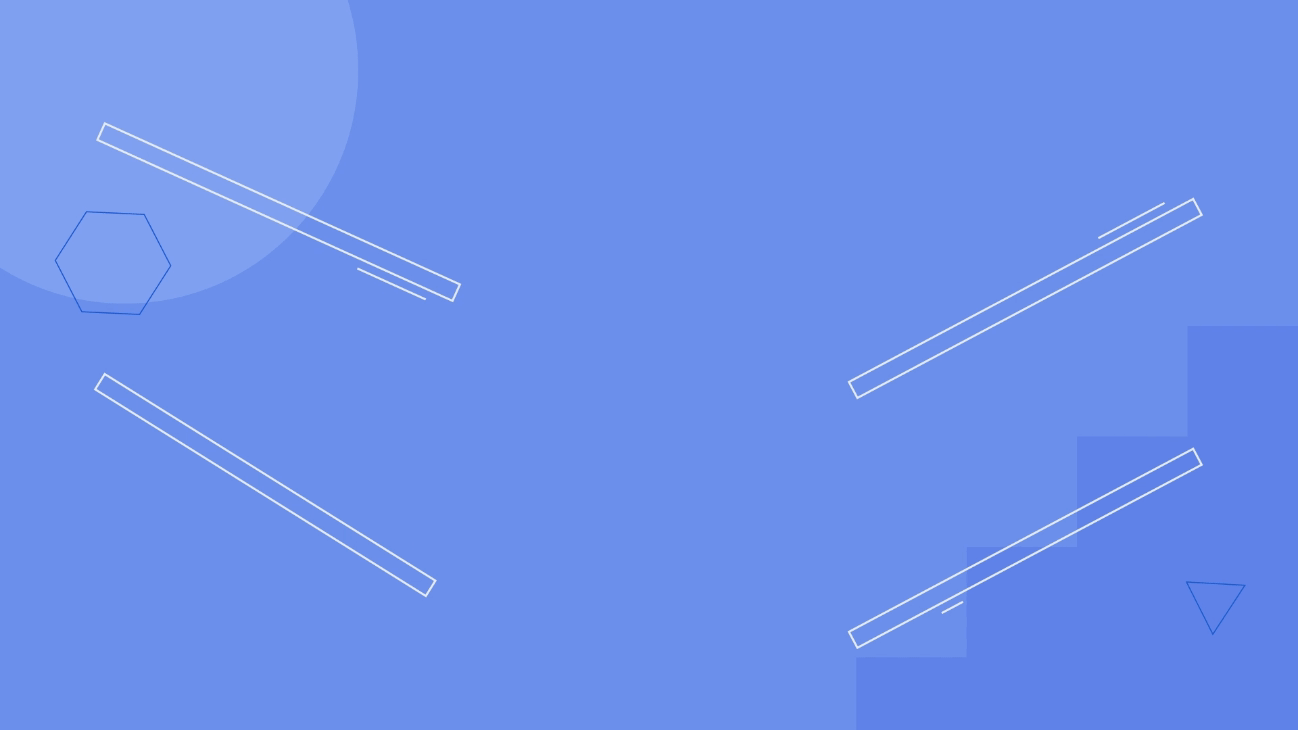 Four angled shelves appear (two on the right side and two on the left), as small white circles fall into the scene from above and bounce from shelf to shelf before disappearing at the bottom of the frame.