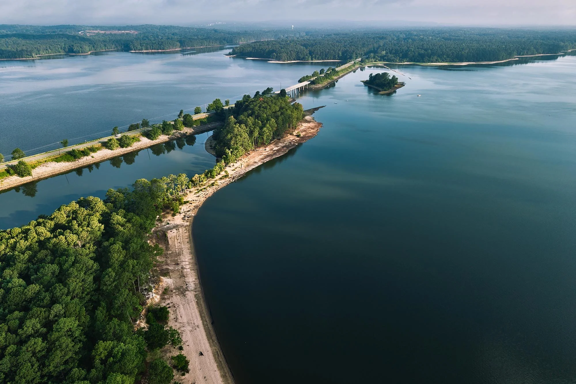 Evidence of the drought in NC can be seen at Jordan Lake by the receding water levels. (for Redux)