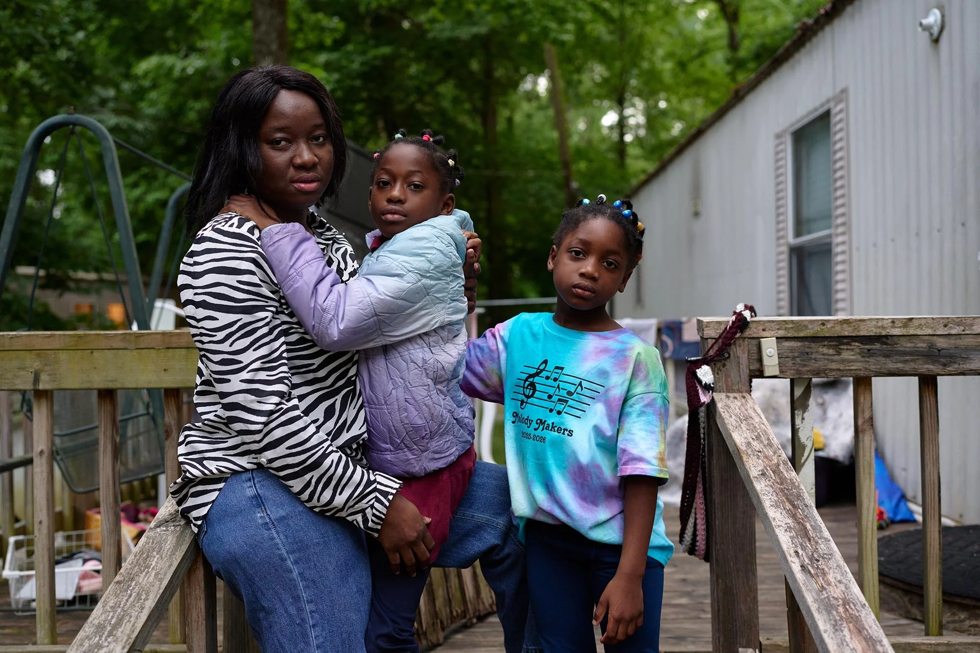 Abigael Dawah and her daughters, Danielle and Lydie, were force to move from their home in Chatham Estates after a billionaire developer bought the trailer park and forced the residents to leave.  The property will be turned into luxury apartments. 