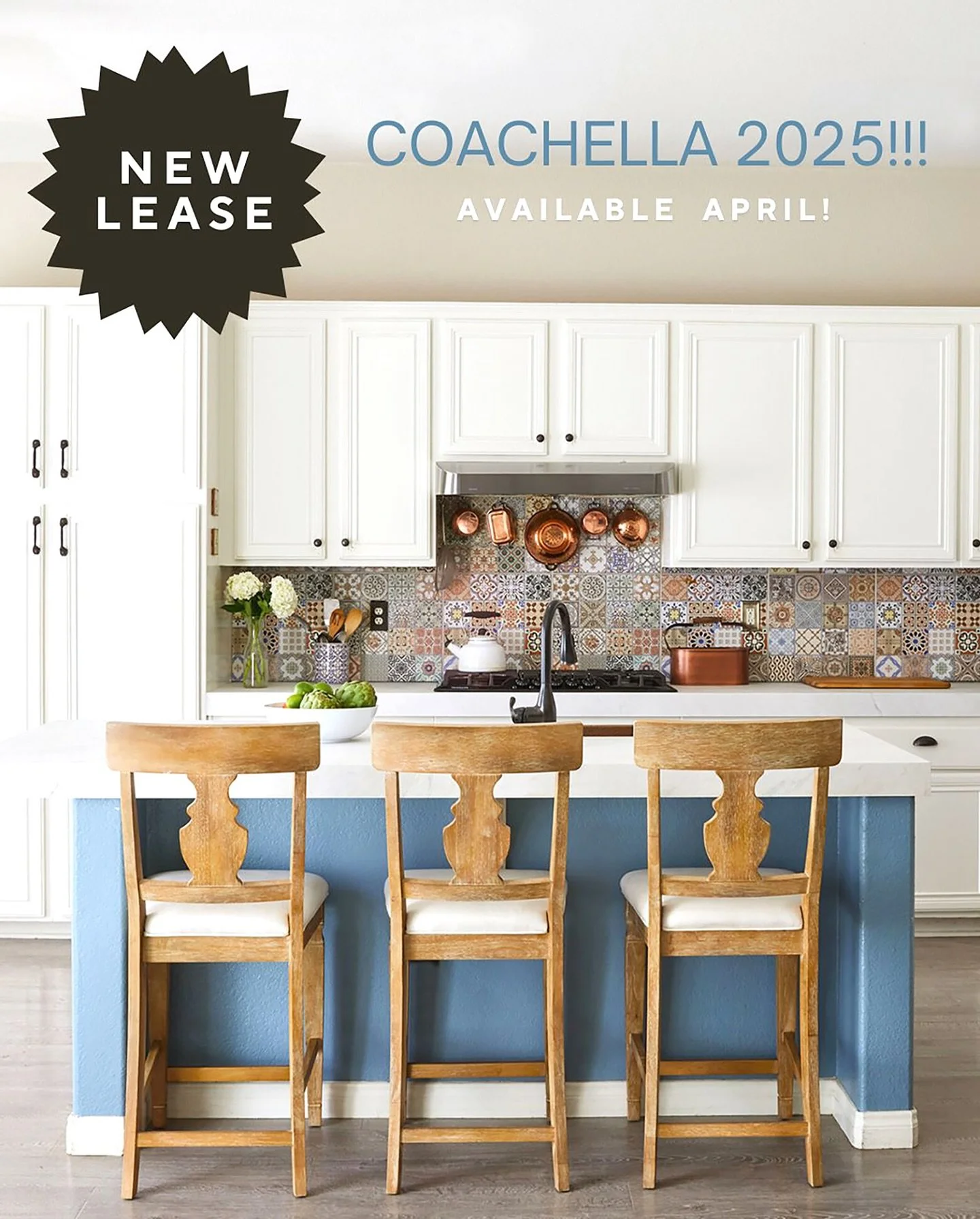 We are available in April and are close to Coachella. 😍